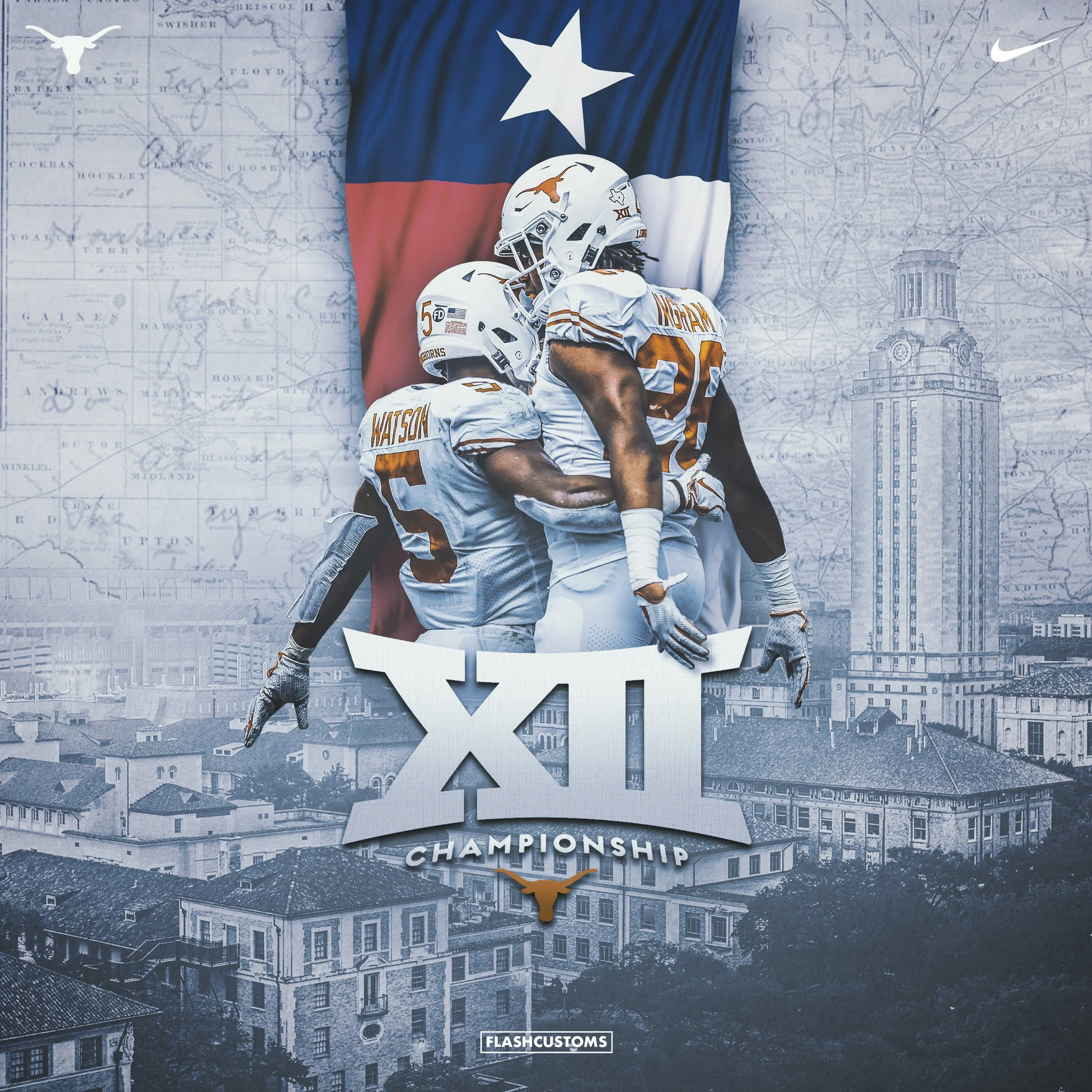 Big 12 Championship Texas Longhorns design