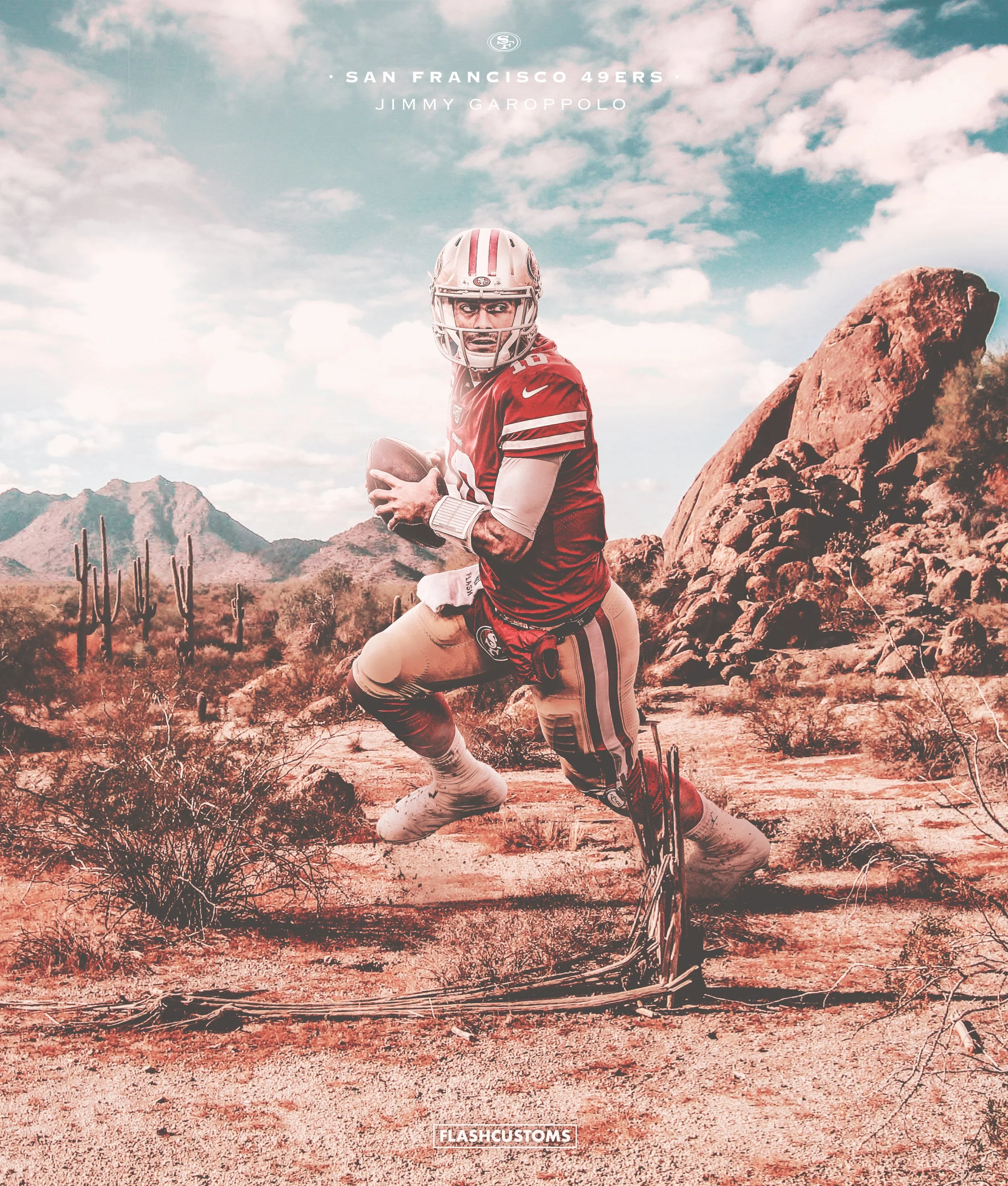 Poster concept of San Francisco 49ers quarterback Jimmy Garoppolo 