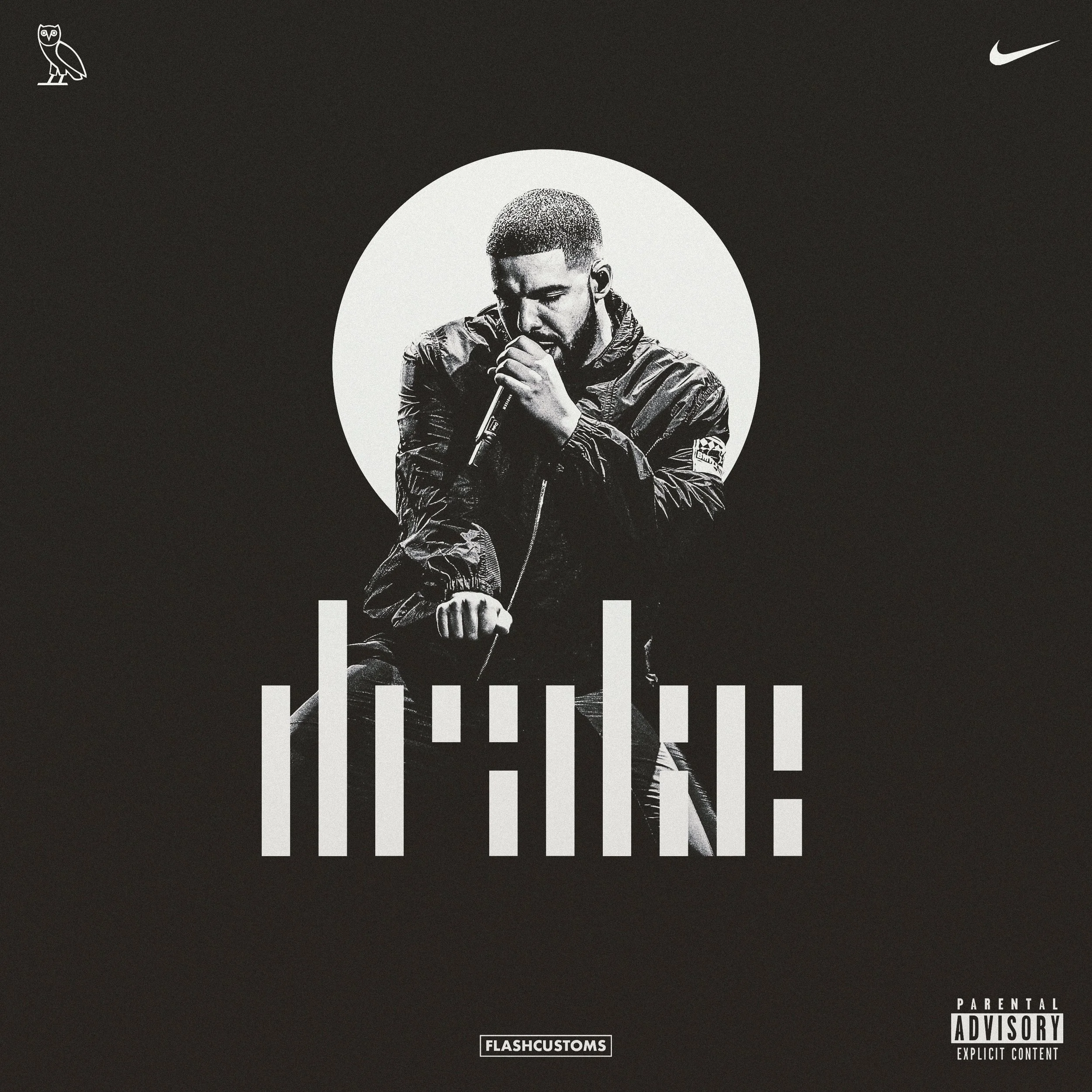 Cover art concept of famous musician Aubrey Graham, known professionally as Drake. 