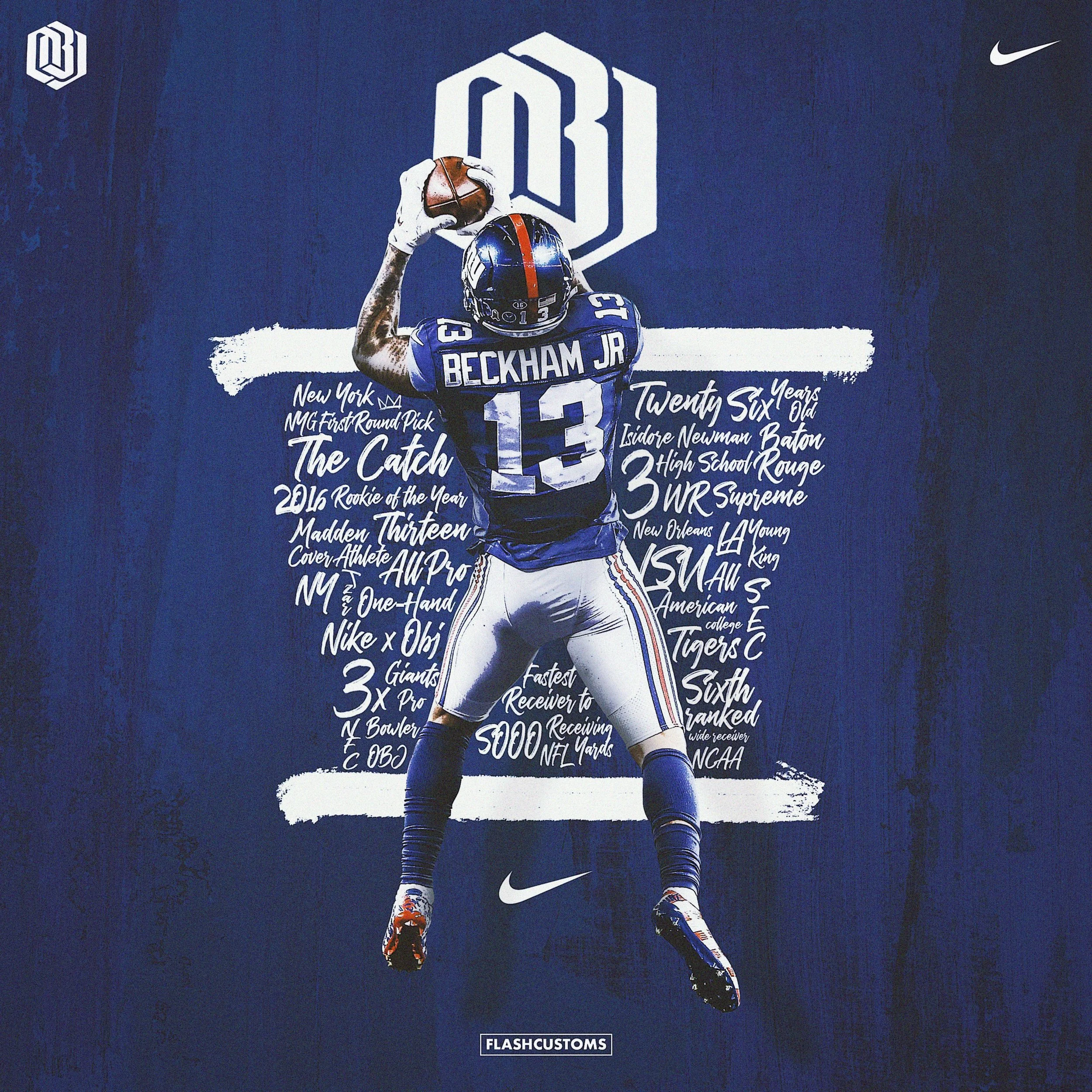 Poster concept of New York Giants wide receiver Odell Beckham Jr.