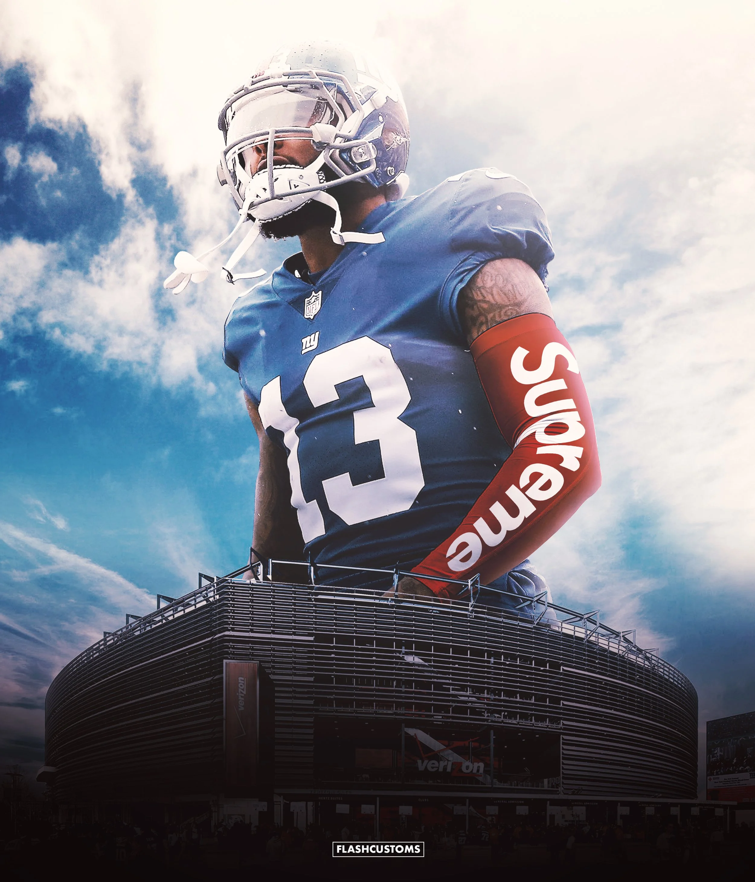 Poster concept of New York Giants wide receiver Odell Beckham Jr.