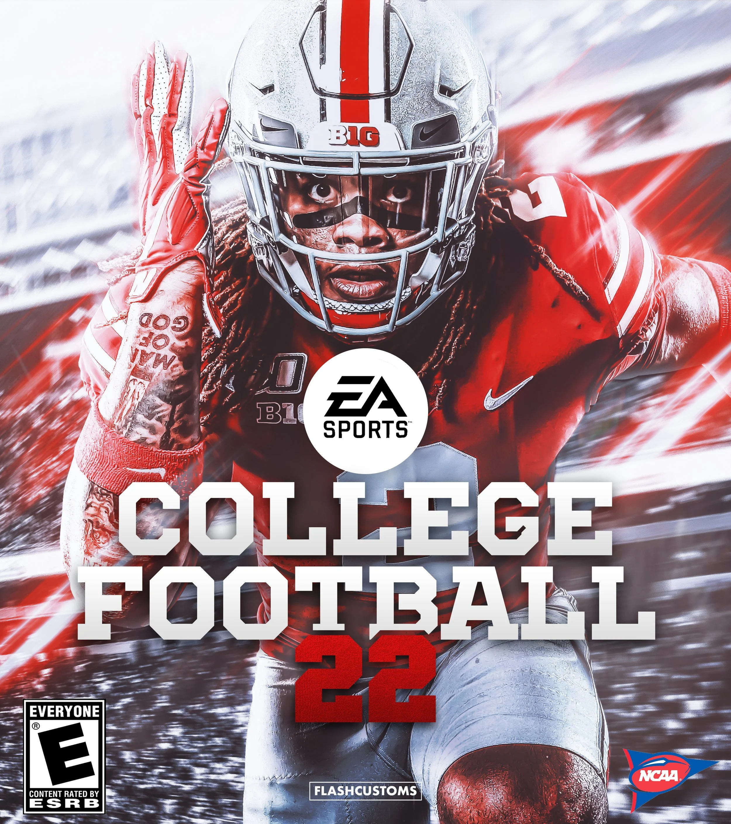 Cover concept of EA Sport's NCAA Football 22 video game