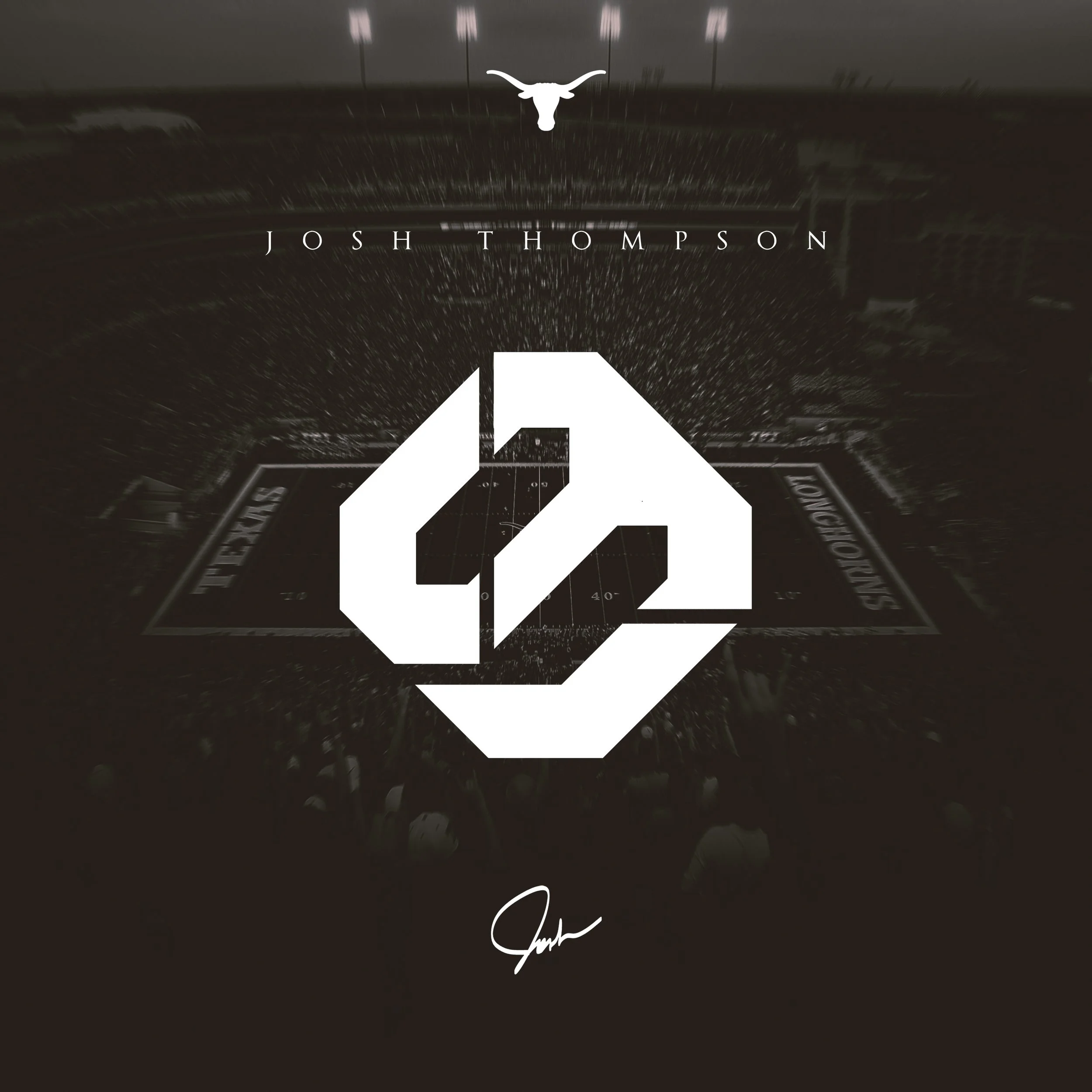 Logo design for University of Texas wide receiver Josh Thompson. This logo incorporates 3 main elements, Thompson's initials (JT) and his jersey number (9) into one simple, yet complex logo. This design in particular was sent to him to showcase his n