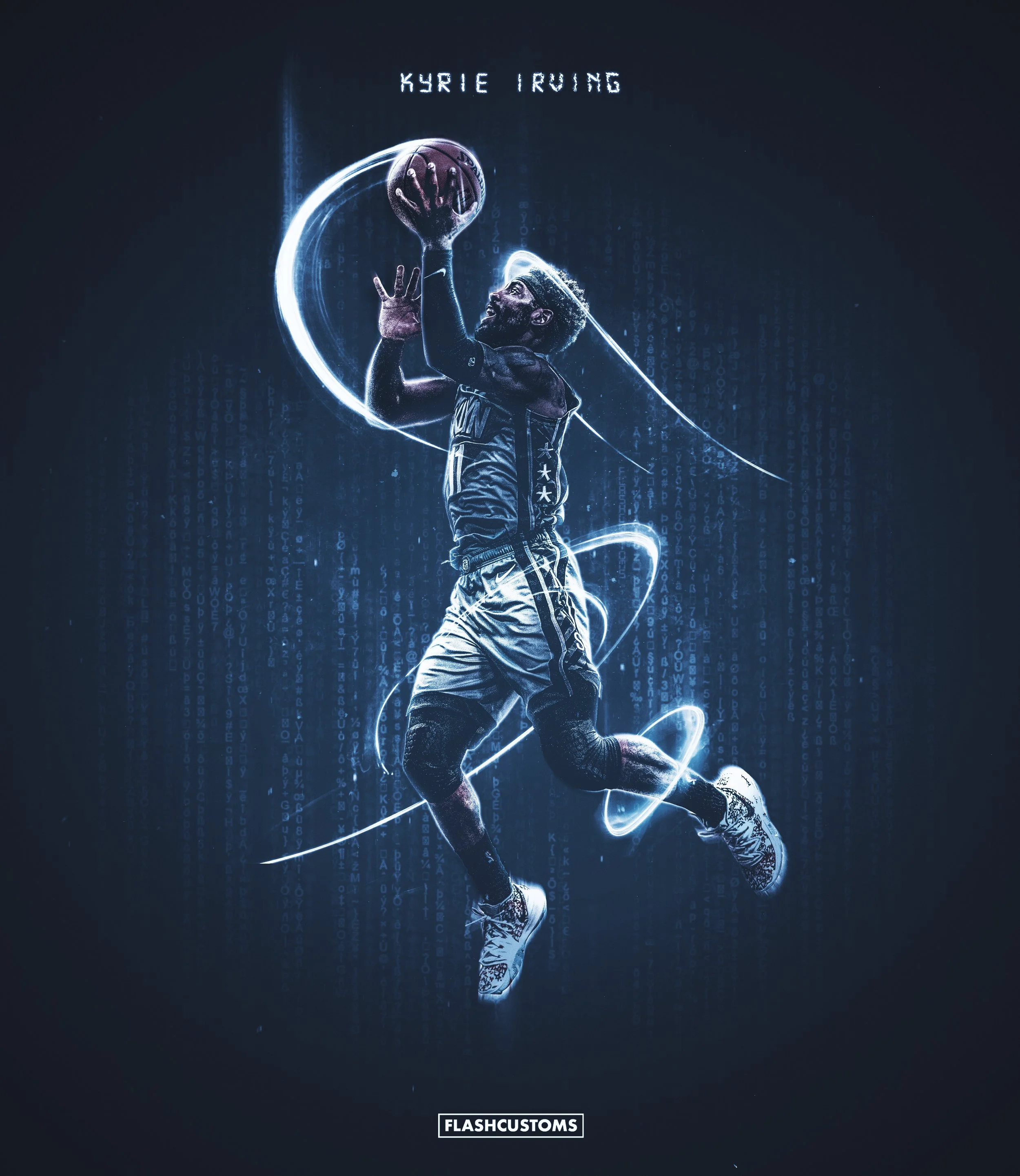 Poster concept of Brooklyn Nets superstar Guard Kyrie Irving