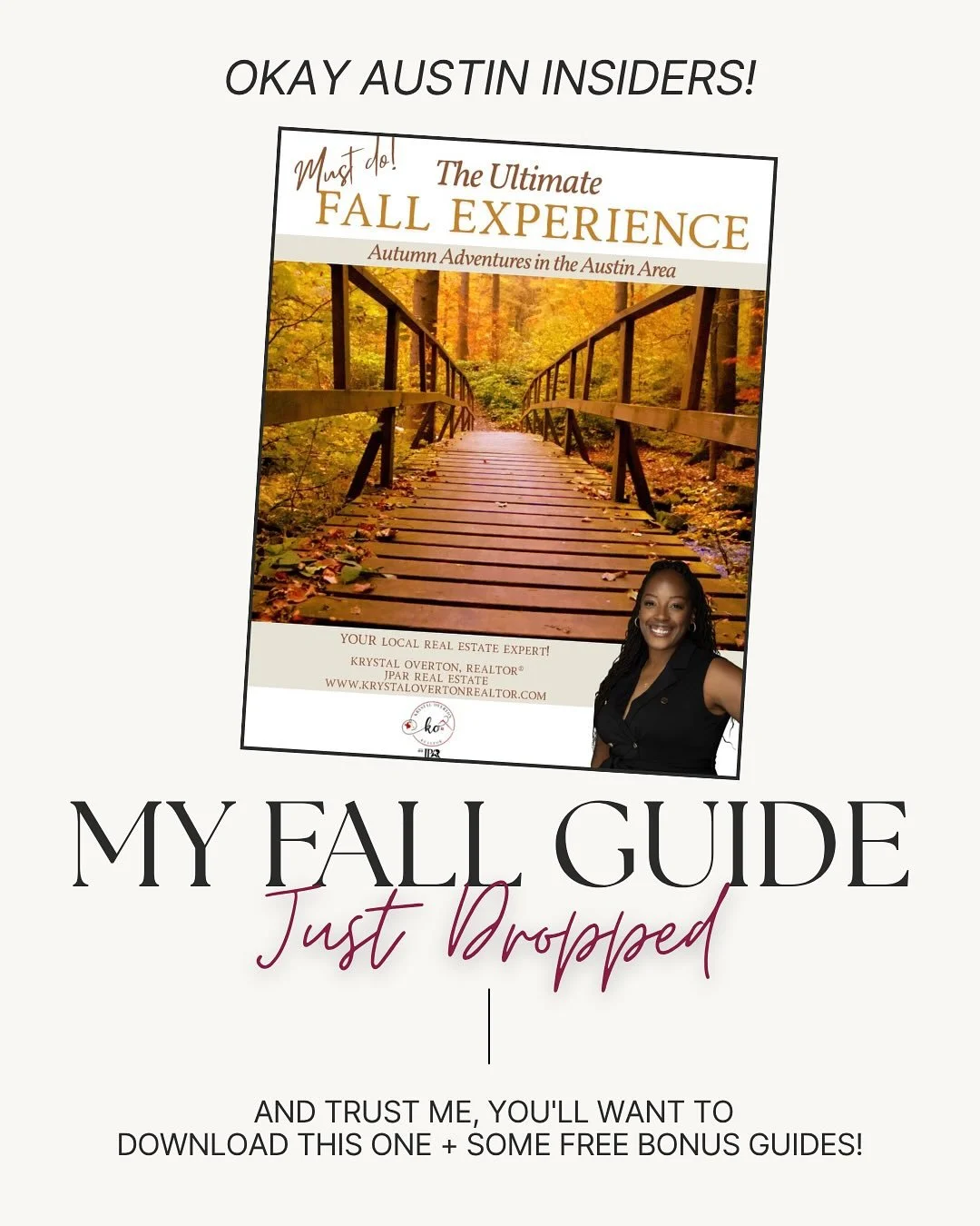 🍁Fall in Austin is something special &mdash; and as a lifelong Austinite, I&rsquo;ve put together a FREE guide with all my favorite festivals, events, and hidden gems you won&rsquo;t want to miss. From pumpkin patches to live music to cozy fall bite