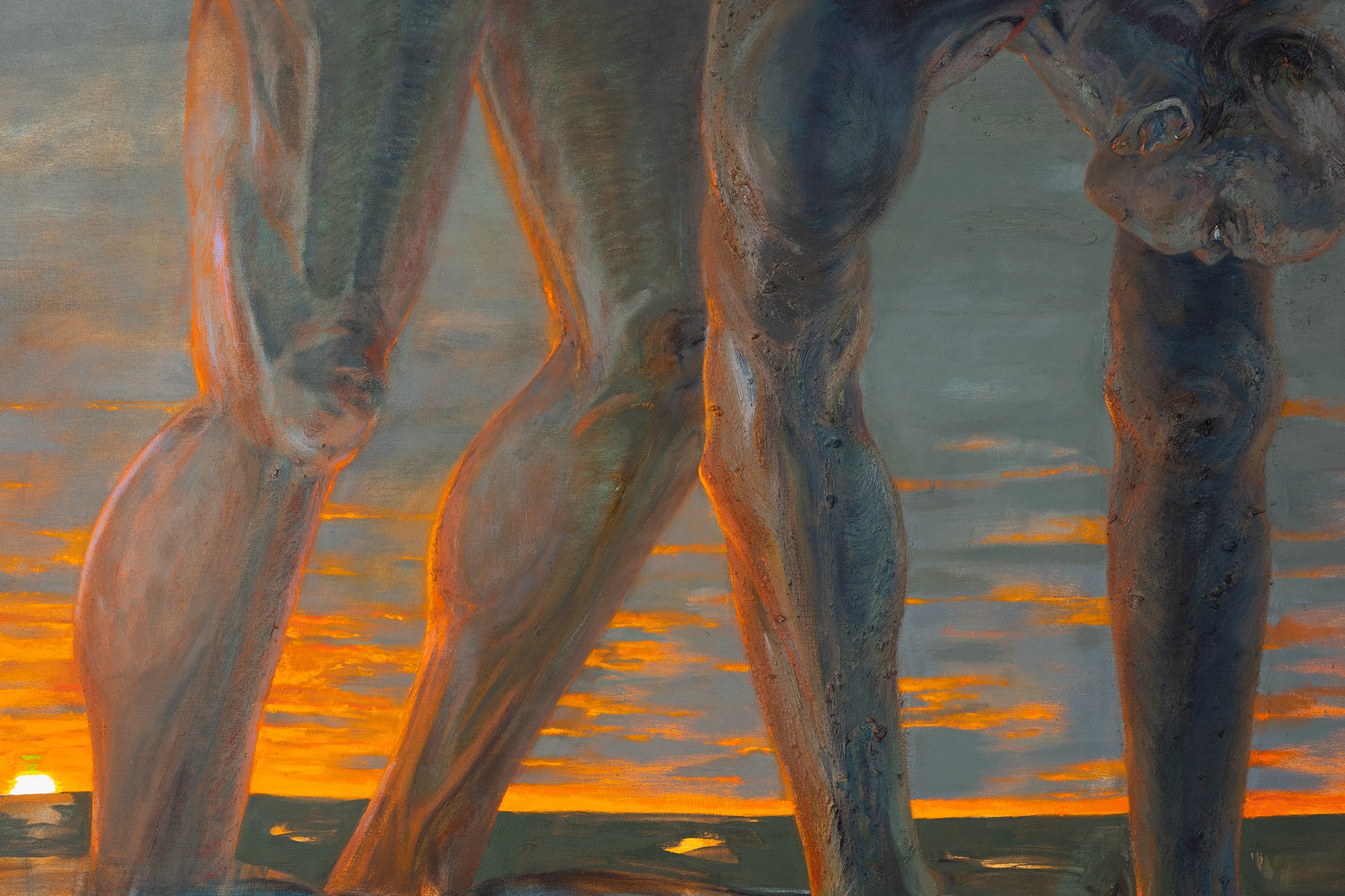 Sunrise and Sunset, Wading and Waiting (detail)