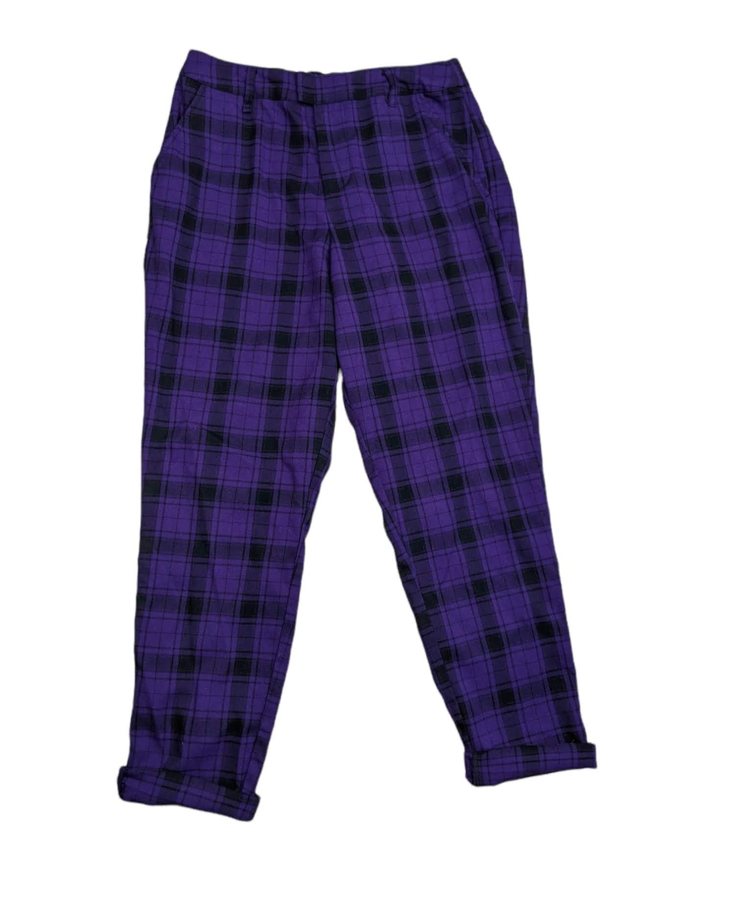 Hot Topic Purple & Black Tartan Plaid Pants (M) — Savill's Secondhand