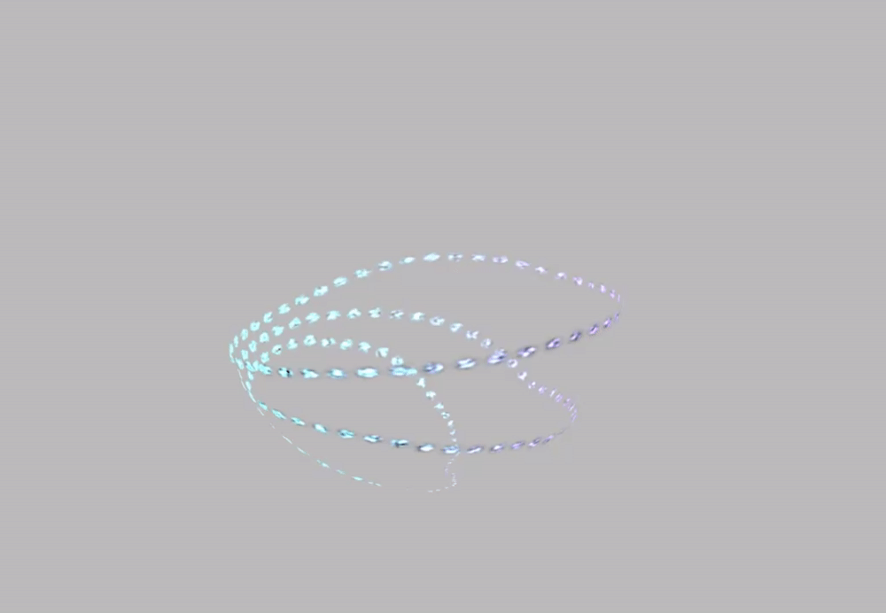 Special pattern material with animation and color gradient