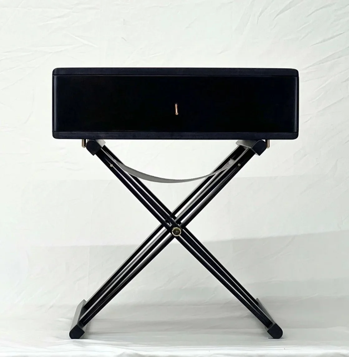 Andres Luer - ATELIERLUER - Campaign Table - Handmade - Ballard Shop - Camel leather stretcher - Seattle