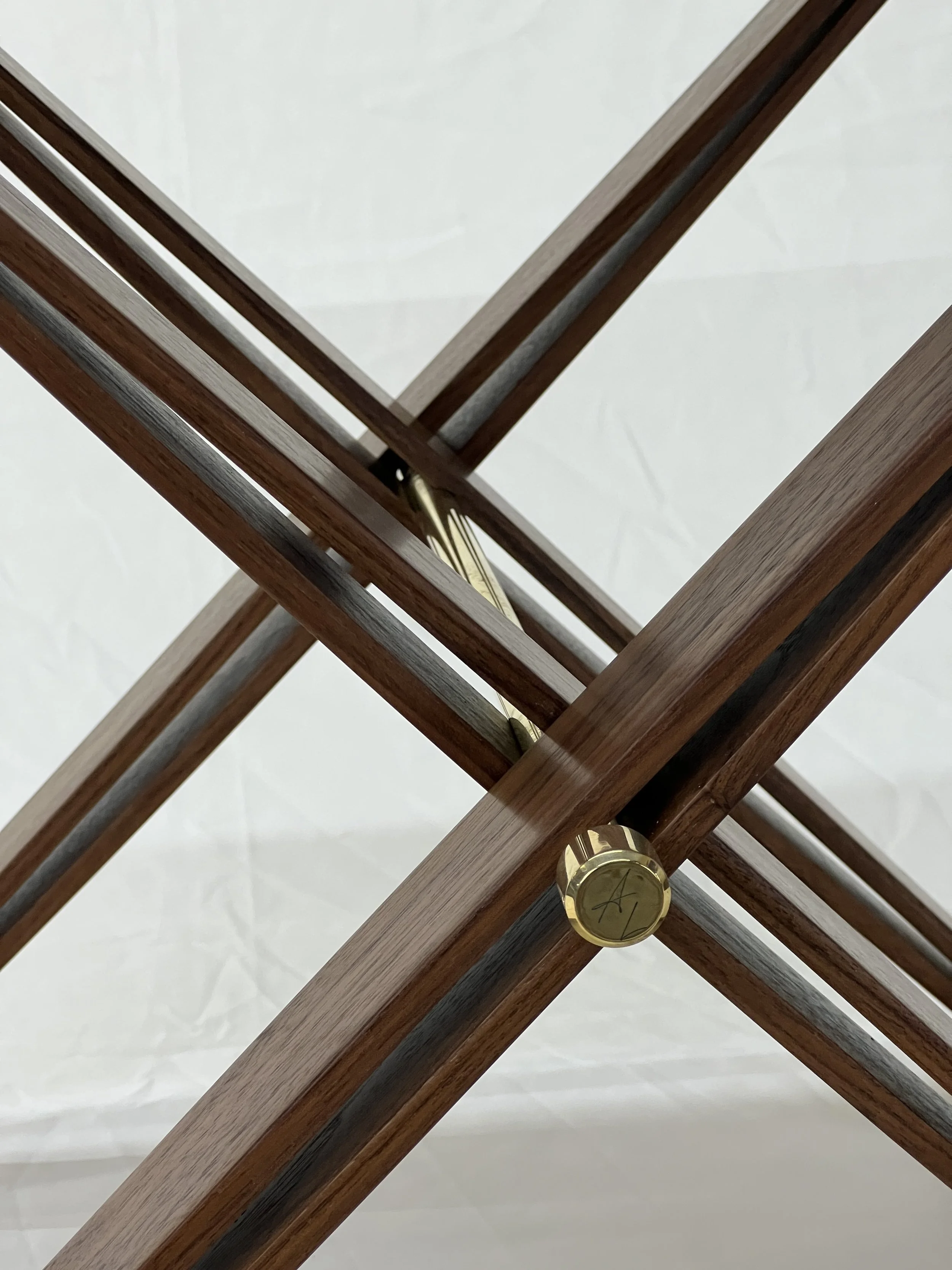 Andres Luer - ATELIERLUER - Campaign Table - Handmade - Ballard Shop - Camel leather stretcher - Seattle