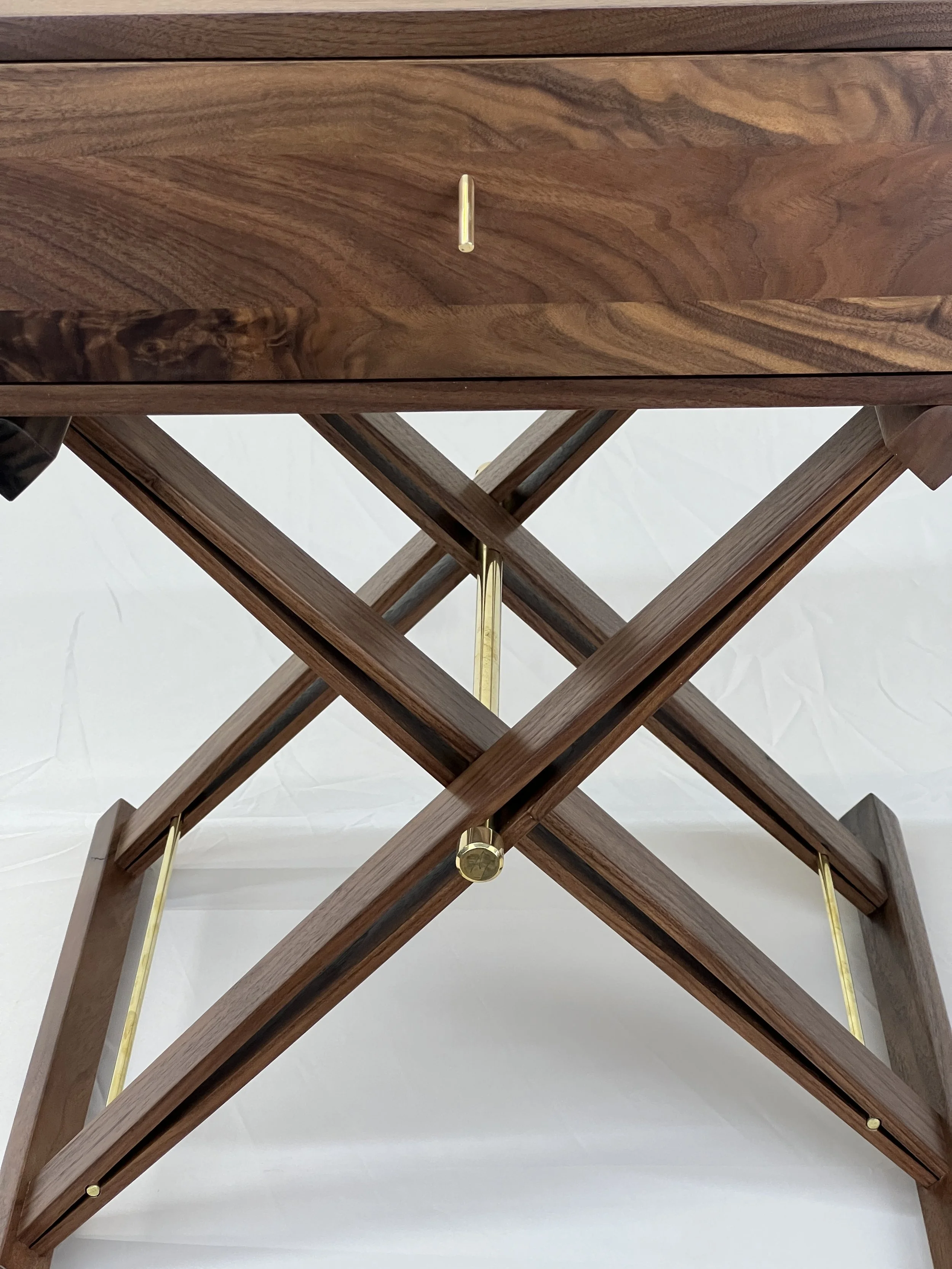 Andres Luer - ATELIERLUER - Campaign Table - Handmade - Ballard Shop - Seattle CAMPAIGN TABLE - BLACK CHERRY