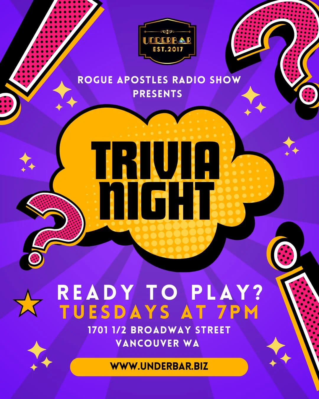 TRIVIA NIGHT PRIZES TO WINNERS