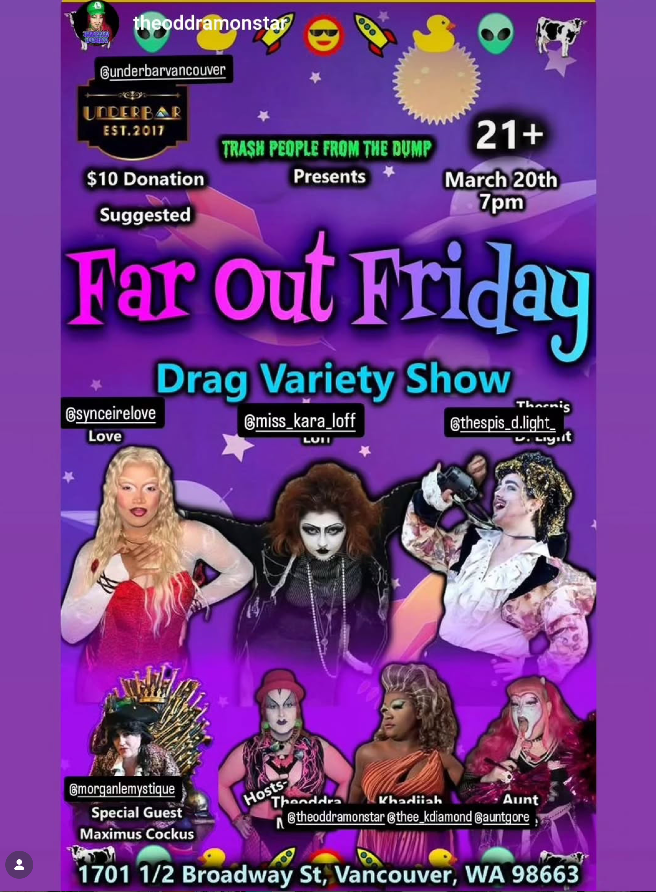 FAR OUT FRIDAY DRAG SHOW