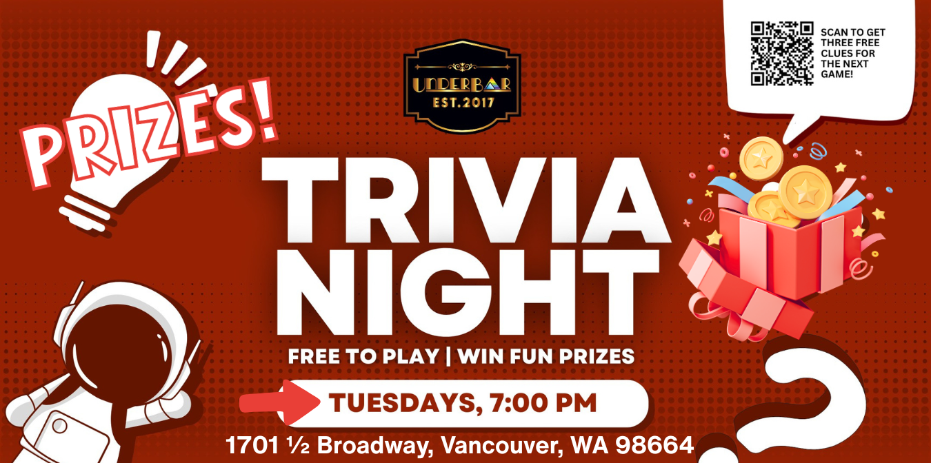 Tuesday Trivia hosted by NOT ROCKET SCIENCE TRIVIA