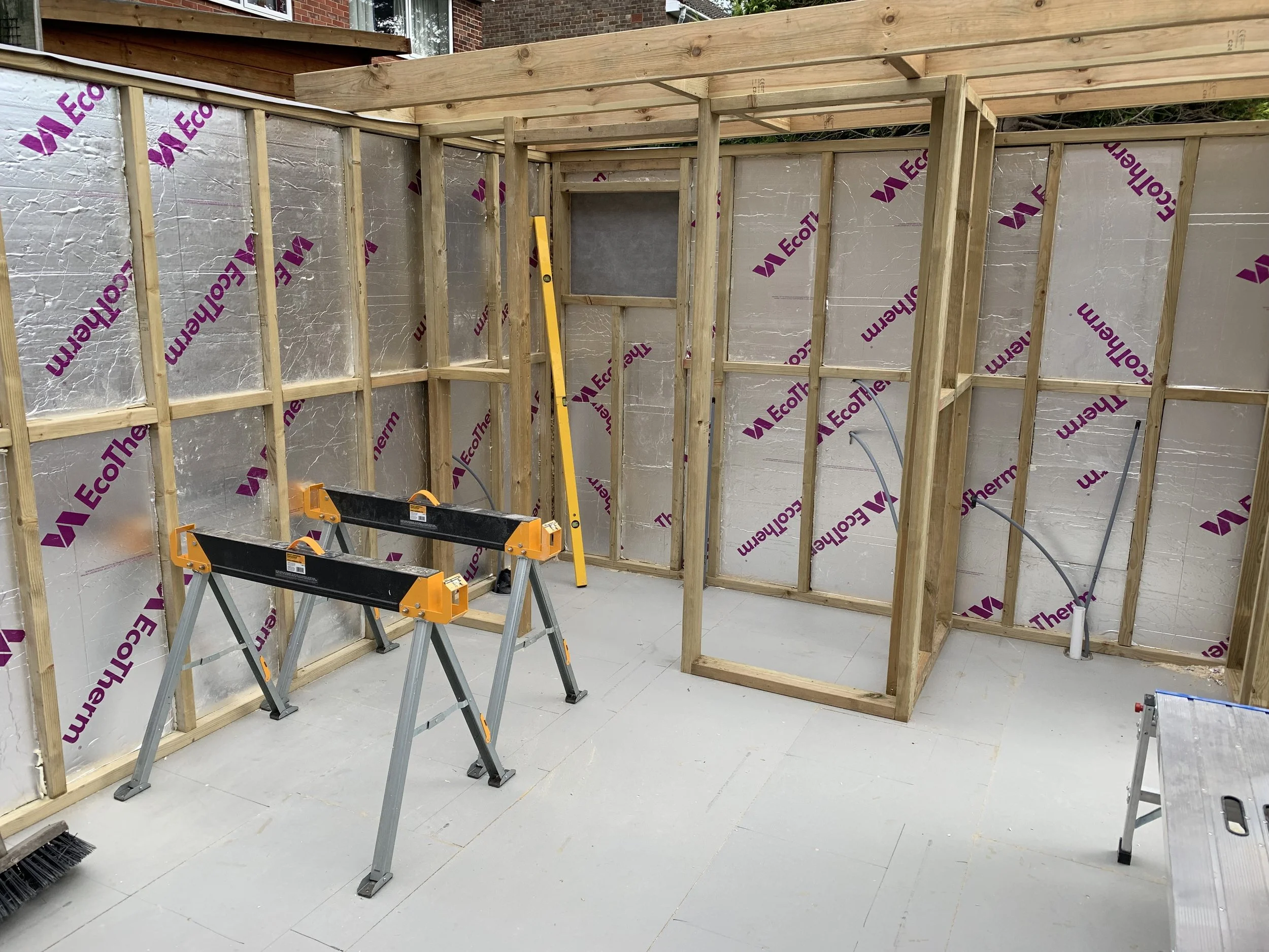 PIR insulation used in floors, walls and ceilings