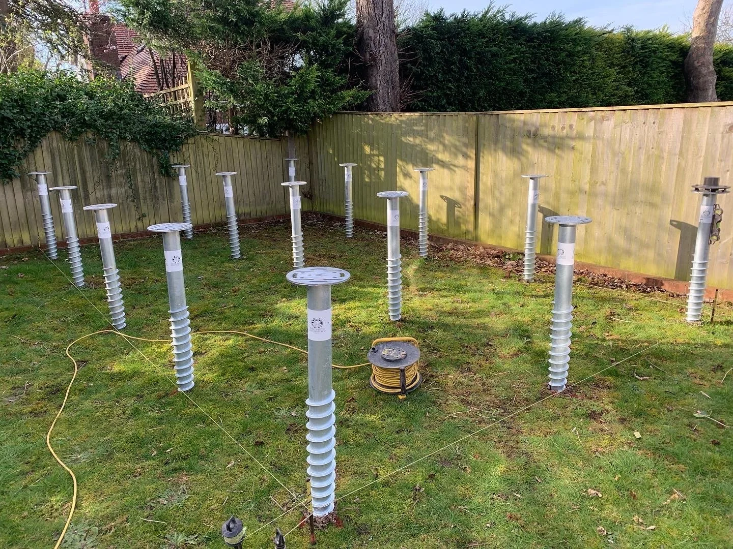 galvanised screw piles