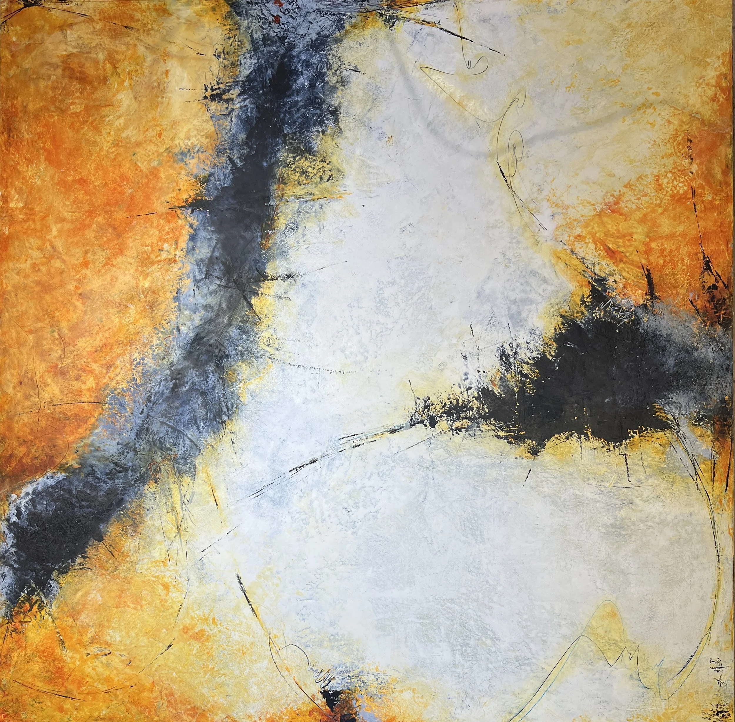 #24 Breaking Free oil & cold wax 36 x 36 $2200