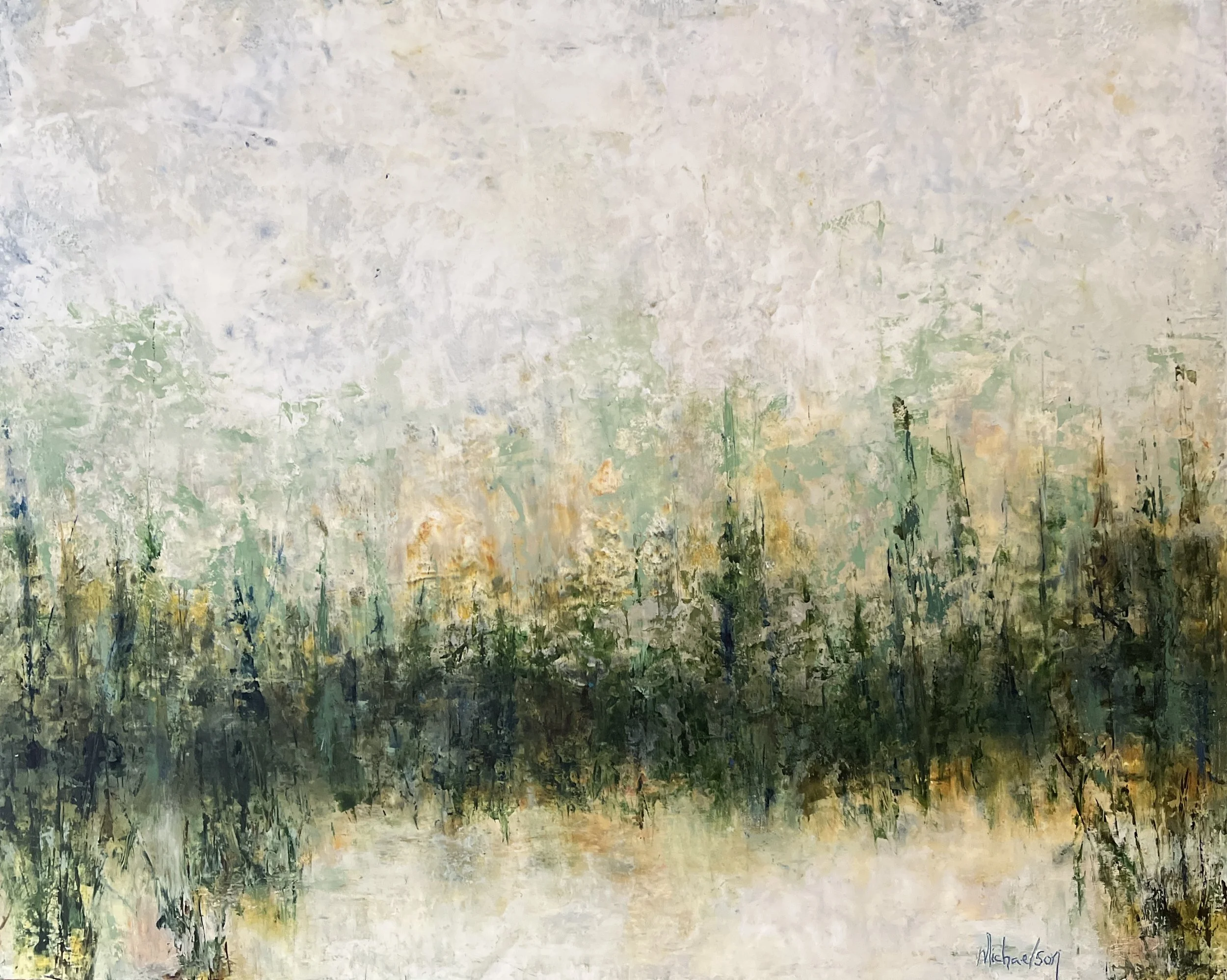 #30 Remembering  oil & cold wax 24 x 30 $1200