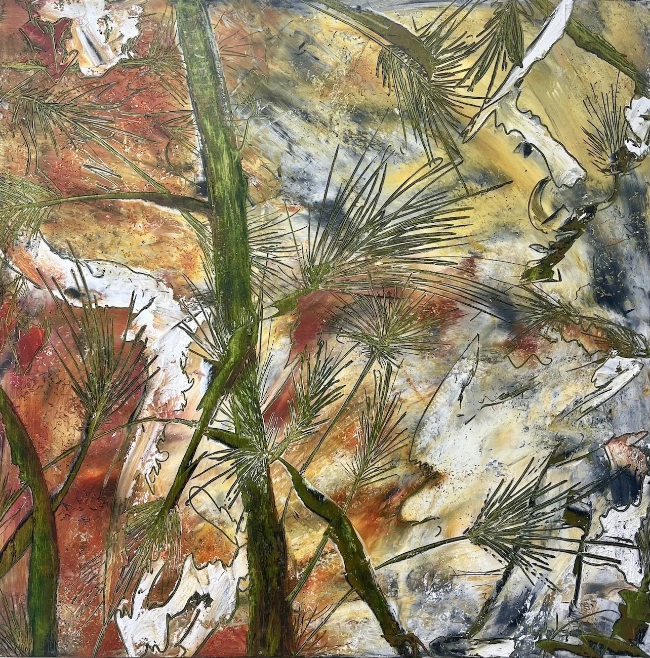 #15 Days of Autumn oil & cold wax 24 x 25 $950