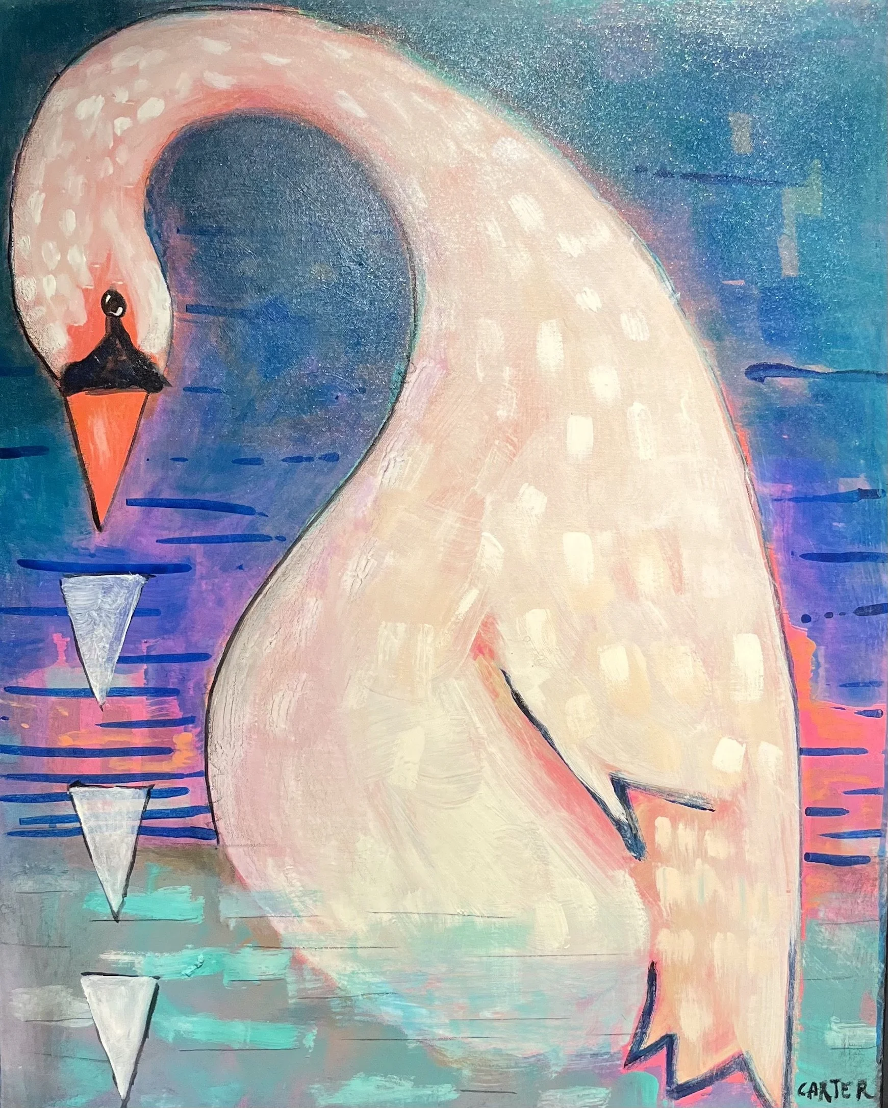 #6 Swannn 36x24 $650