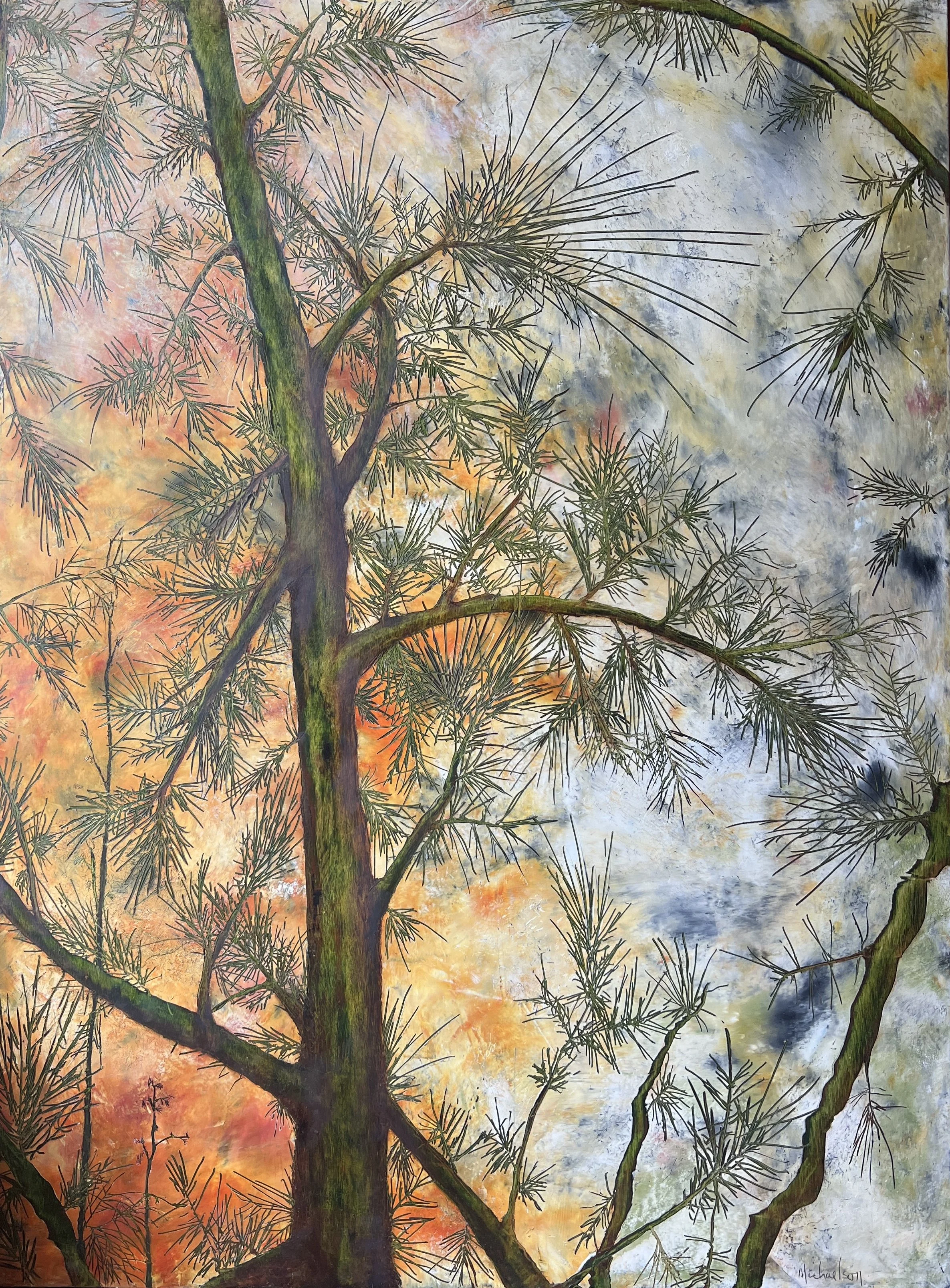 #16 Reach for the Sky  oil & cold wax 36 x 48 $2900