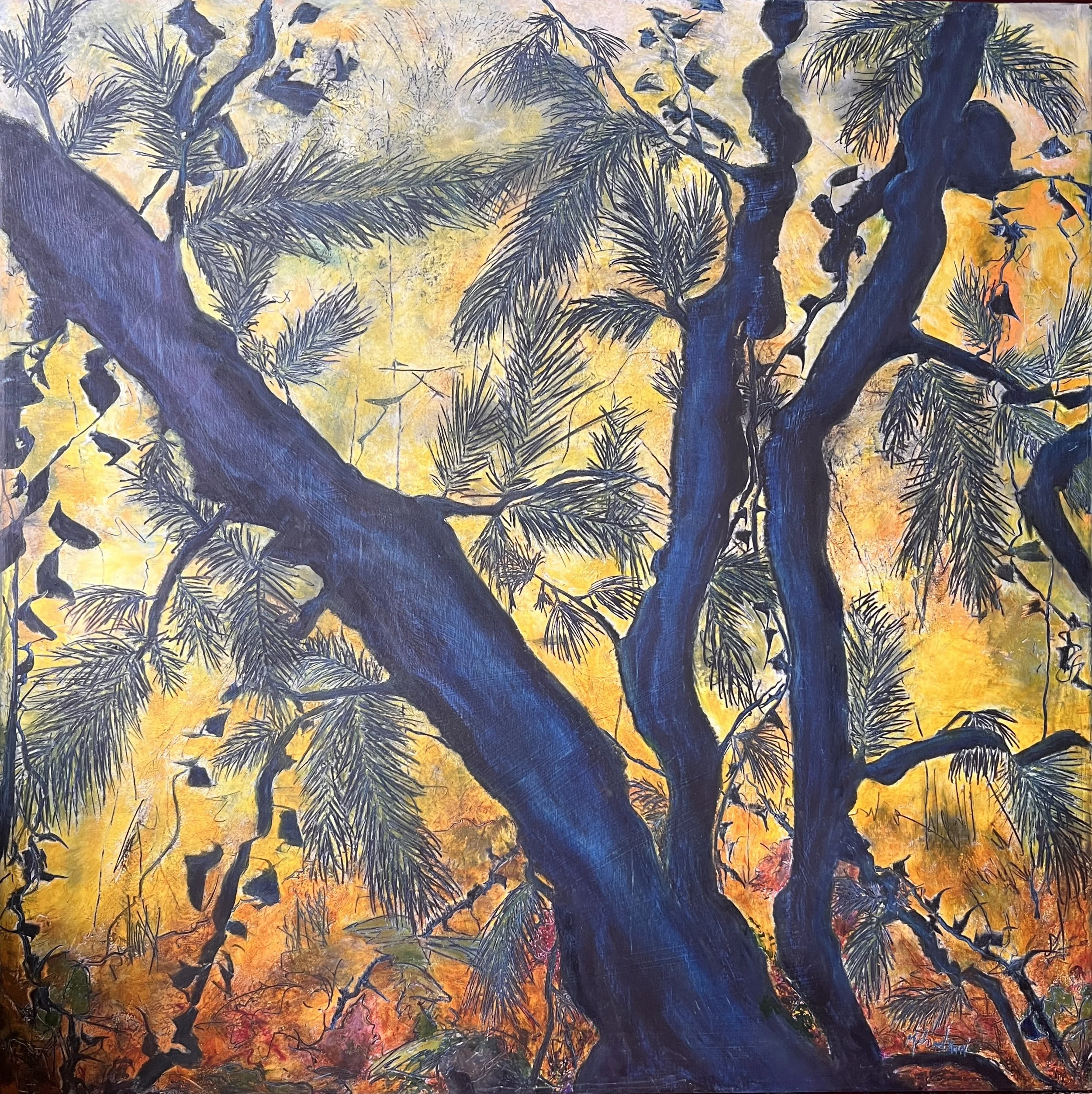 #13 Whisper in Twilight  oil & cold wax 30 x 30 $1500