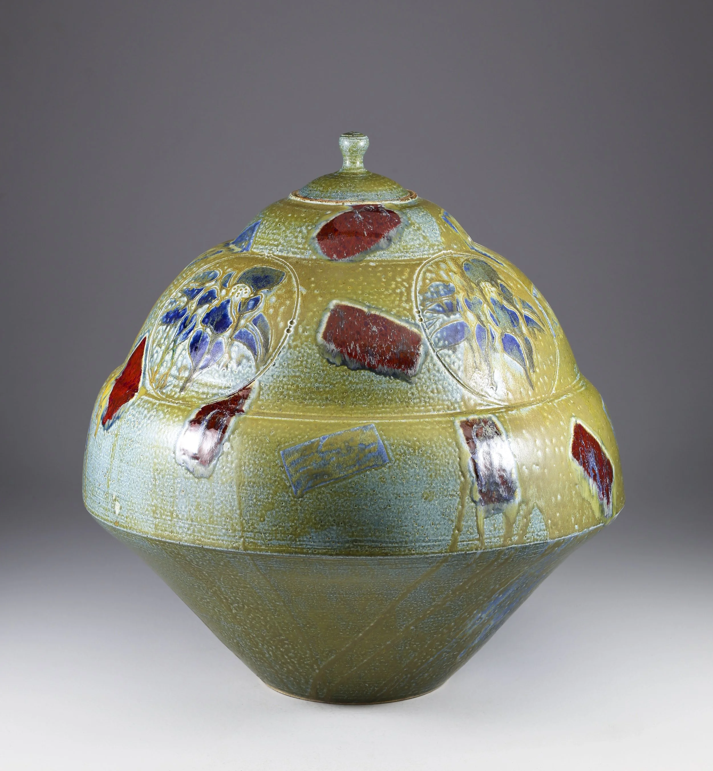 #13 Cobalt Copper Glaze Jar $2200