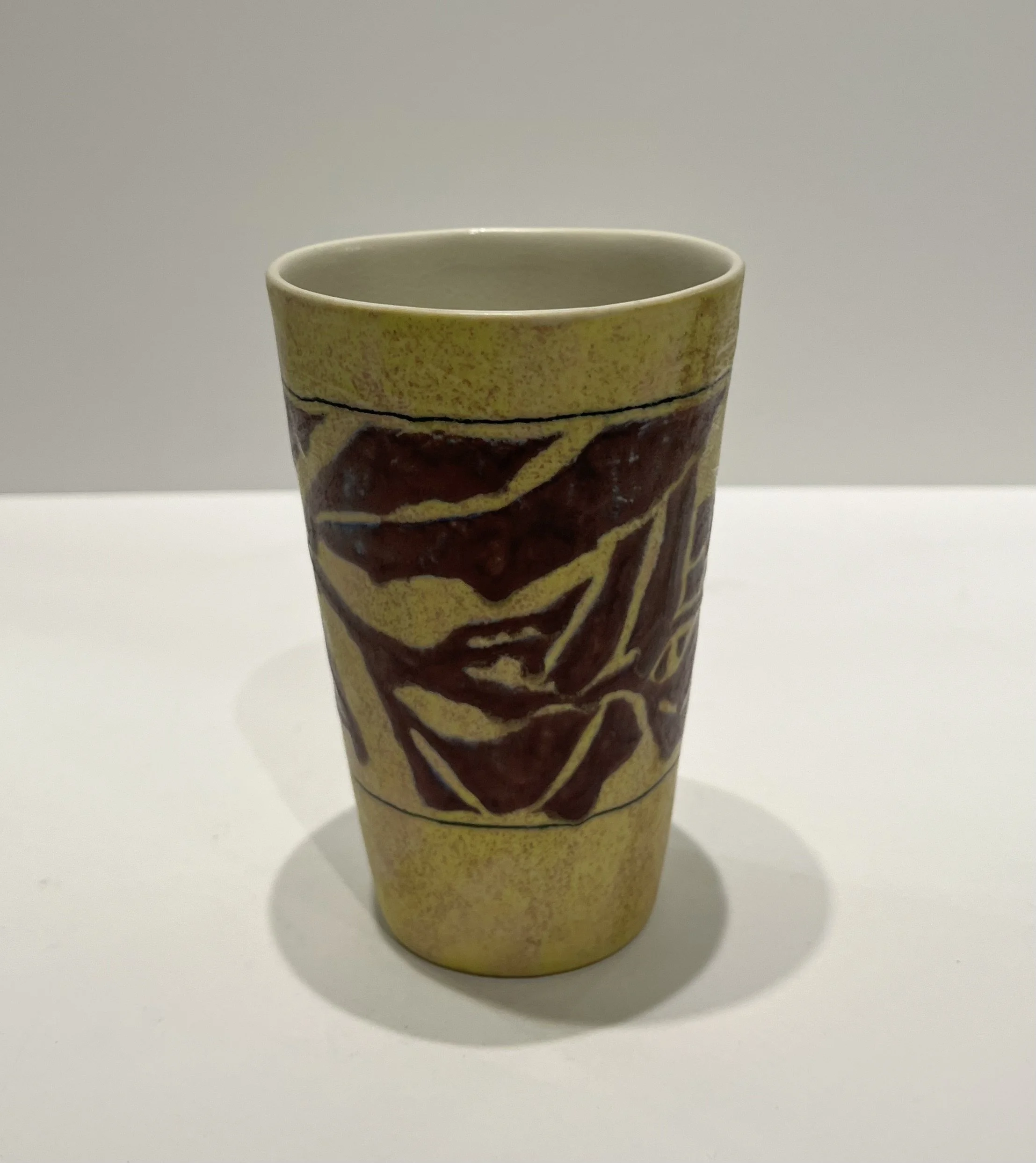 #32 Floral Beaker 2020 $65 5x3.25"