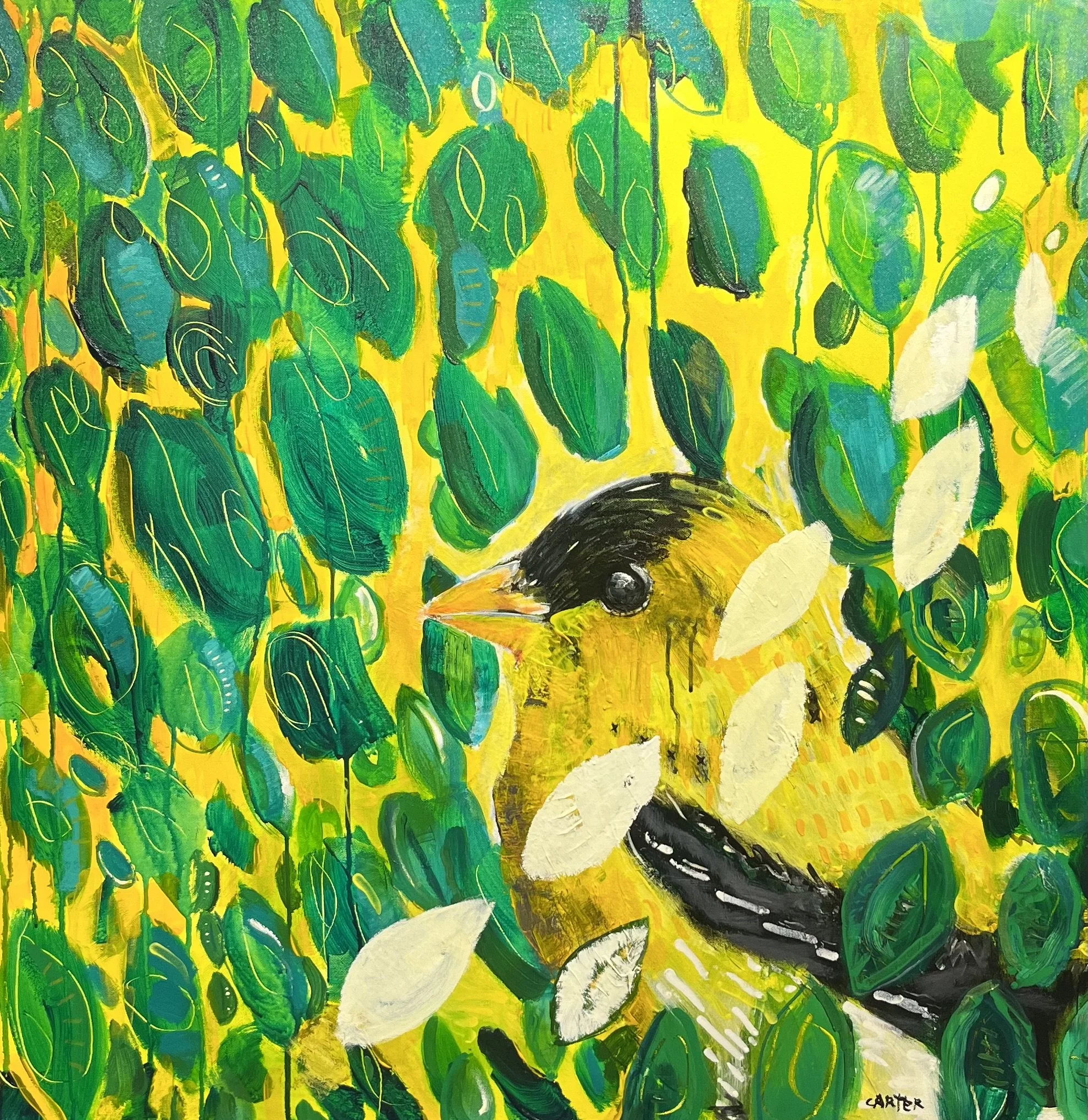 #10 Goldfinch 36x36 SOLD