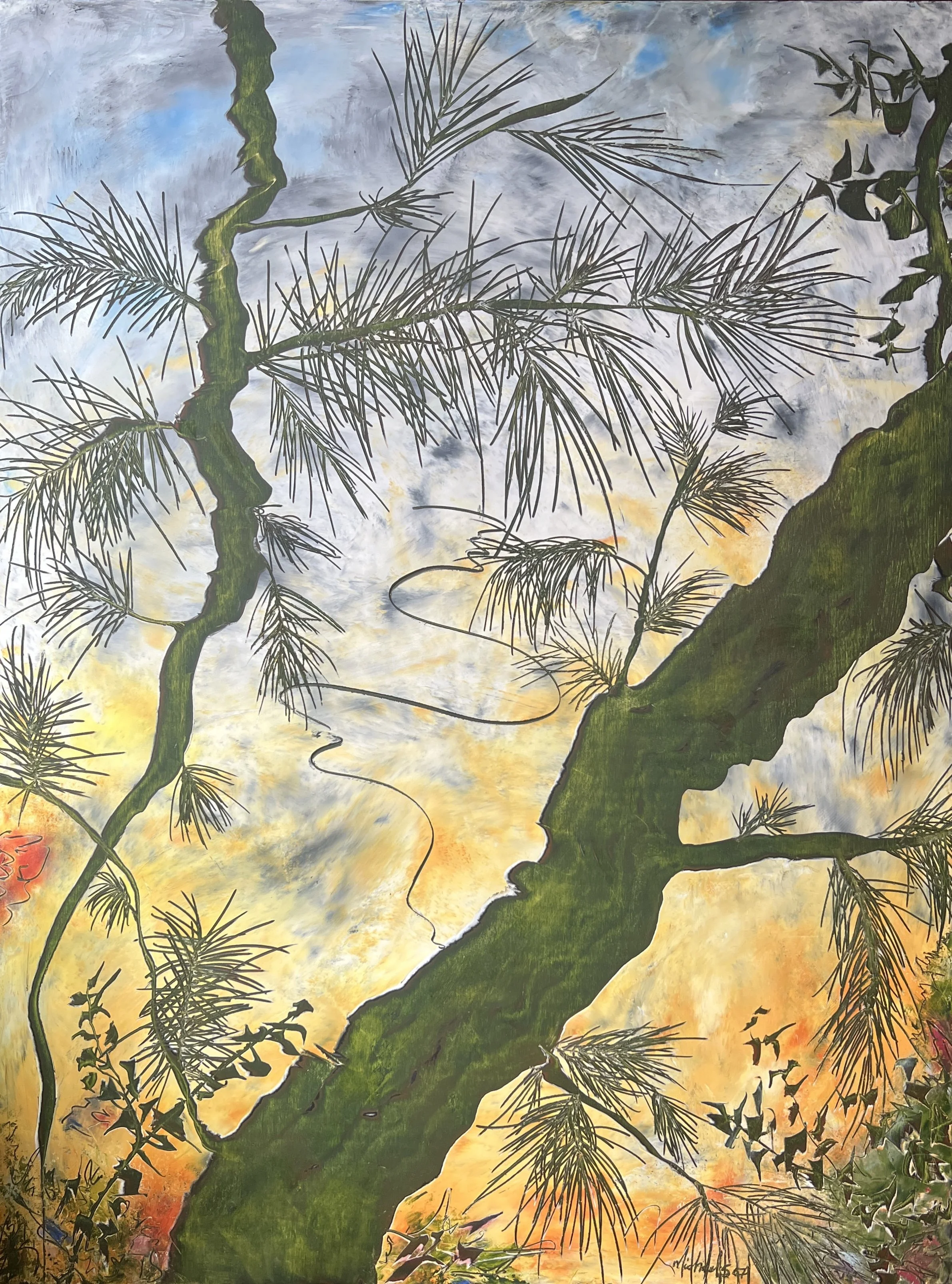 #4 Good Vibrations oil & cold wax 30 x 40 $2000