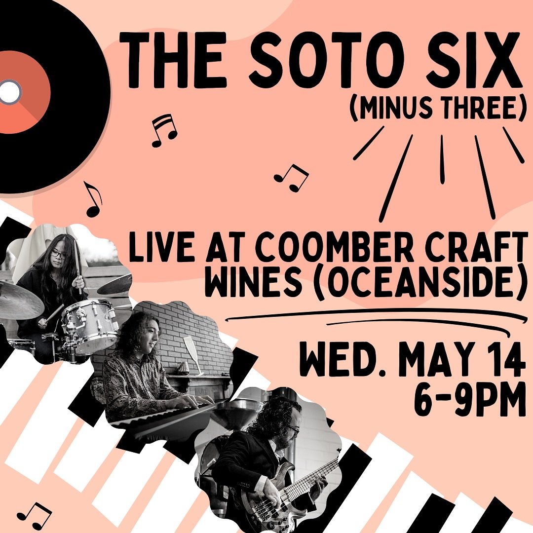 We&rsquo;re looking forward to playing @coombercraftwinesoceanside this Wednesday 5/14 from 6-9pm! Join us for some midweek music to carry you through to the weekend!