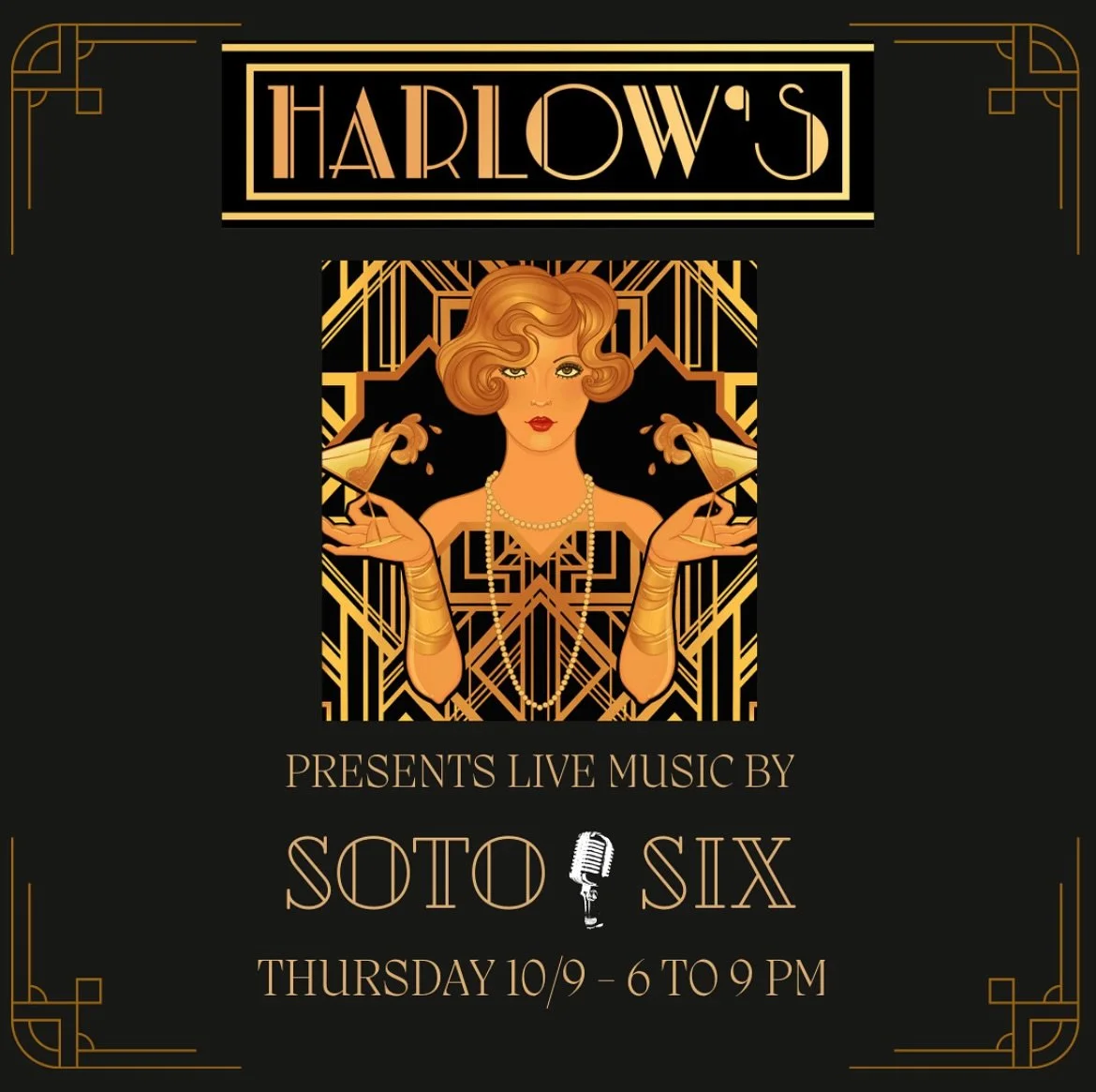 Looking forward to returning to @harlowslounge Thursday 10/9 from 6-9pm! Don&rsquo;t miss a lovely evening of trio jazz!