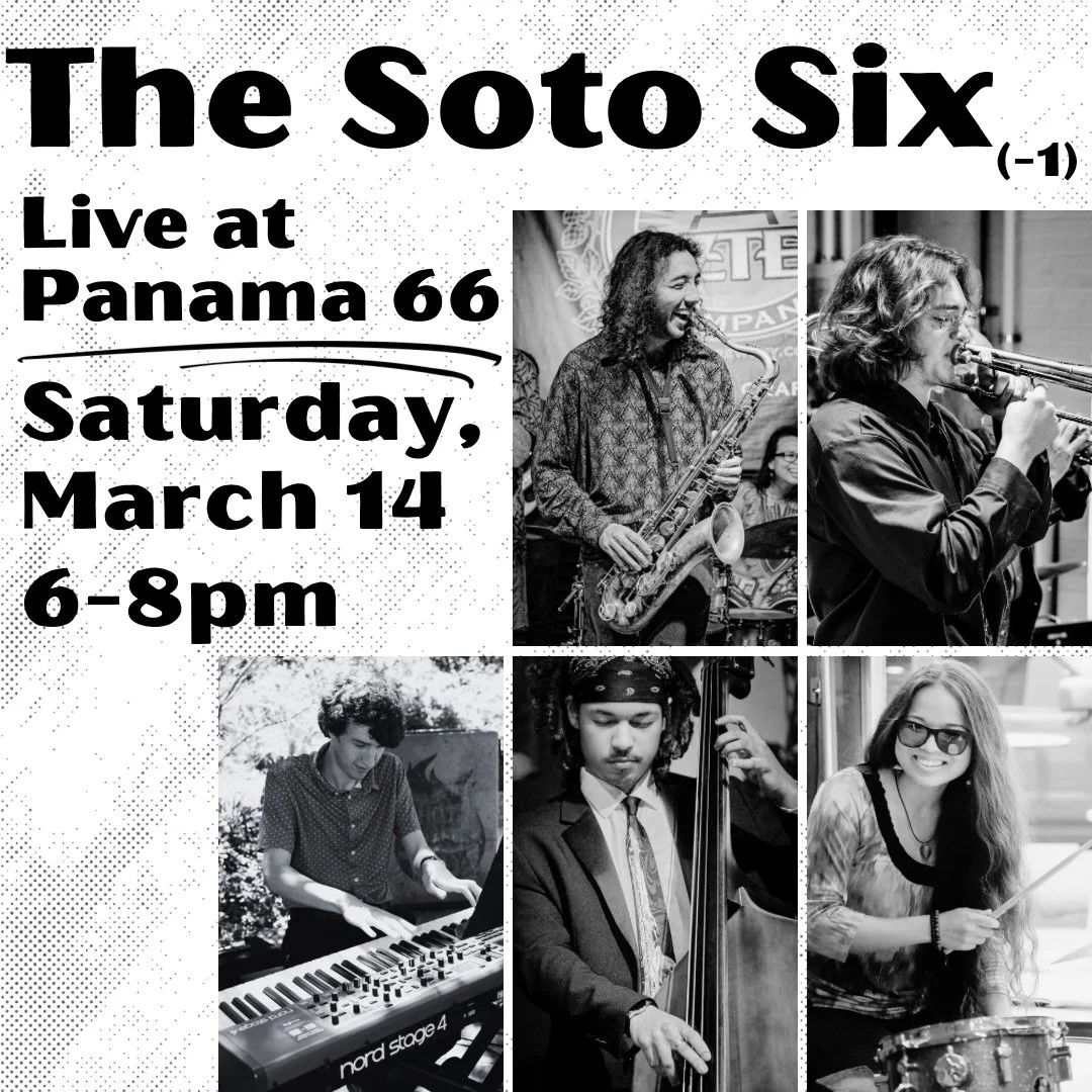 Looking forward to returning to @panama66sdma this Saturday 3/14 from 6-8pm! Join us for an exciting evening of live jazz with our quintet &amp; enjoy lots of tasty drinks &amp; eats!