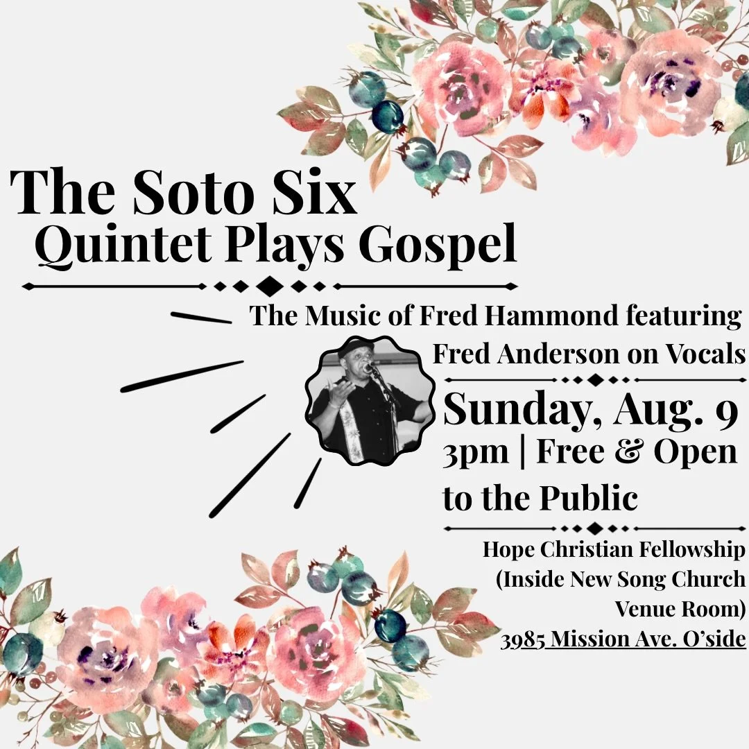 Looking forward to sharing some fun music this Sunday 8/9 at 3pm! We&rsquo;ll be featuring our Uncle @fredefred59 on vocals &amp; doing a full set of Fred Hammond classics. Free &amp; all are welcome to attend, see you there!