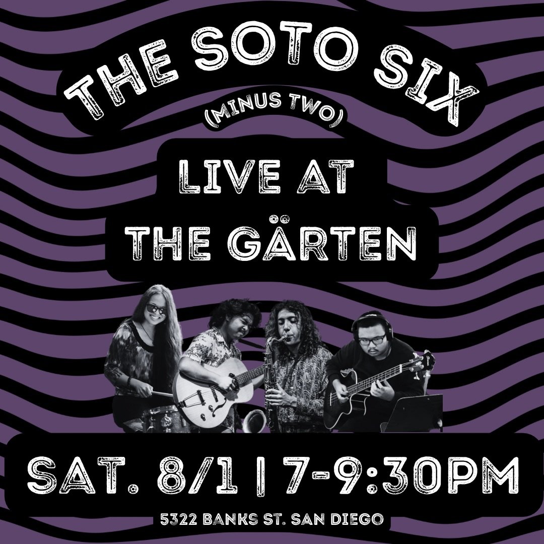 We&rsquo;re looking forward to performing for the first time @thegartenbaypark this Saturday 8/1! Join us from 7-9:30pm for an evening of jazz, funk &amp; fusion. Don&rsquo;t miss out on the fun!