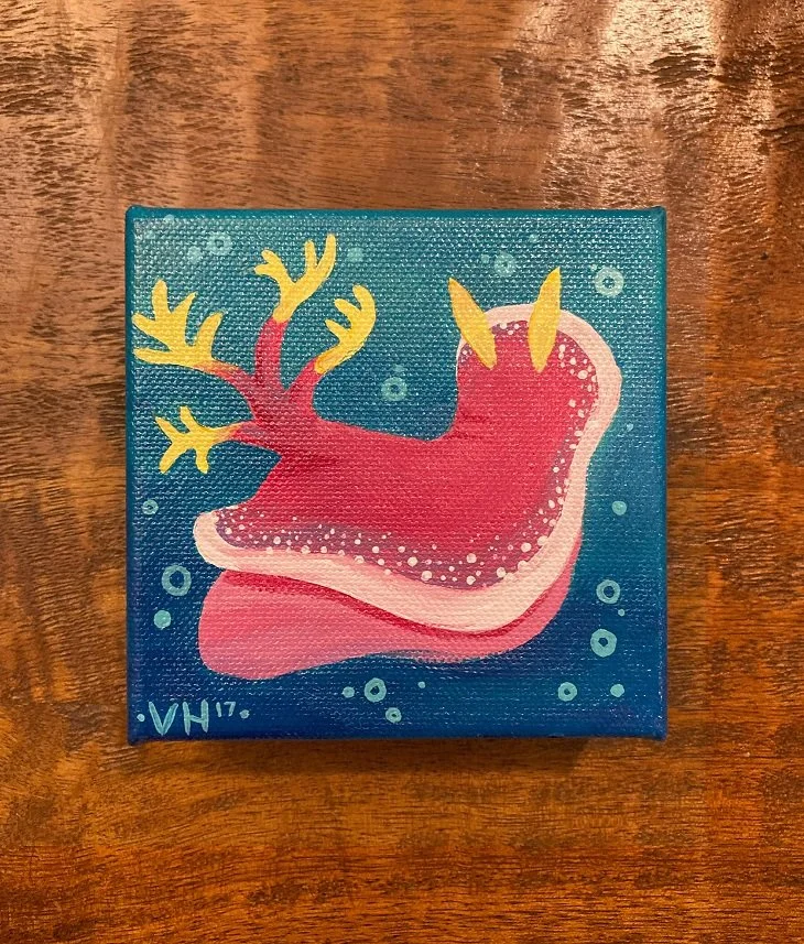 Pink Nudibranch Painting