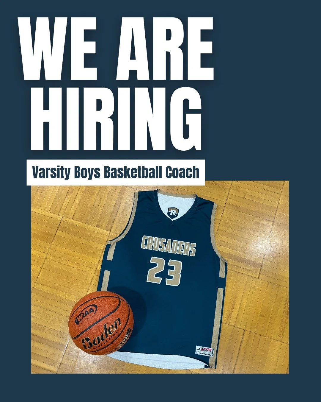 If you are interested in leading our boys basketball program, please consider applying by visiting our website: 
https://www.riversidechristianschool.com/employment-opportunities

If you have questions before applying, please contact our Athletic Dir