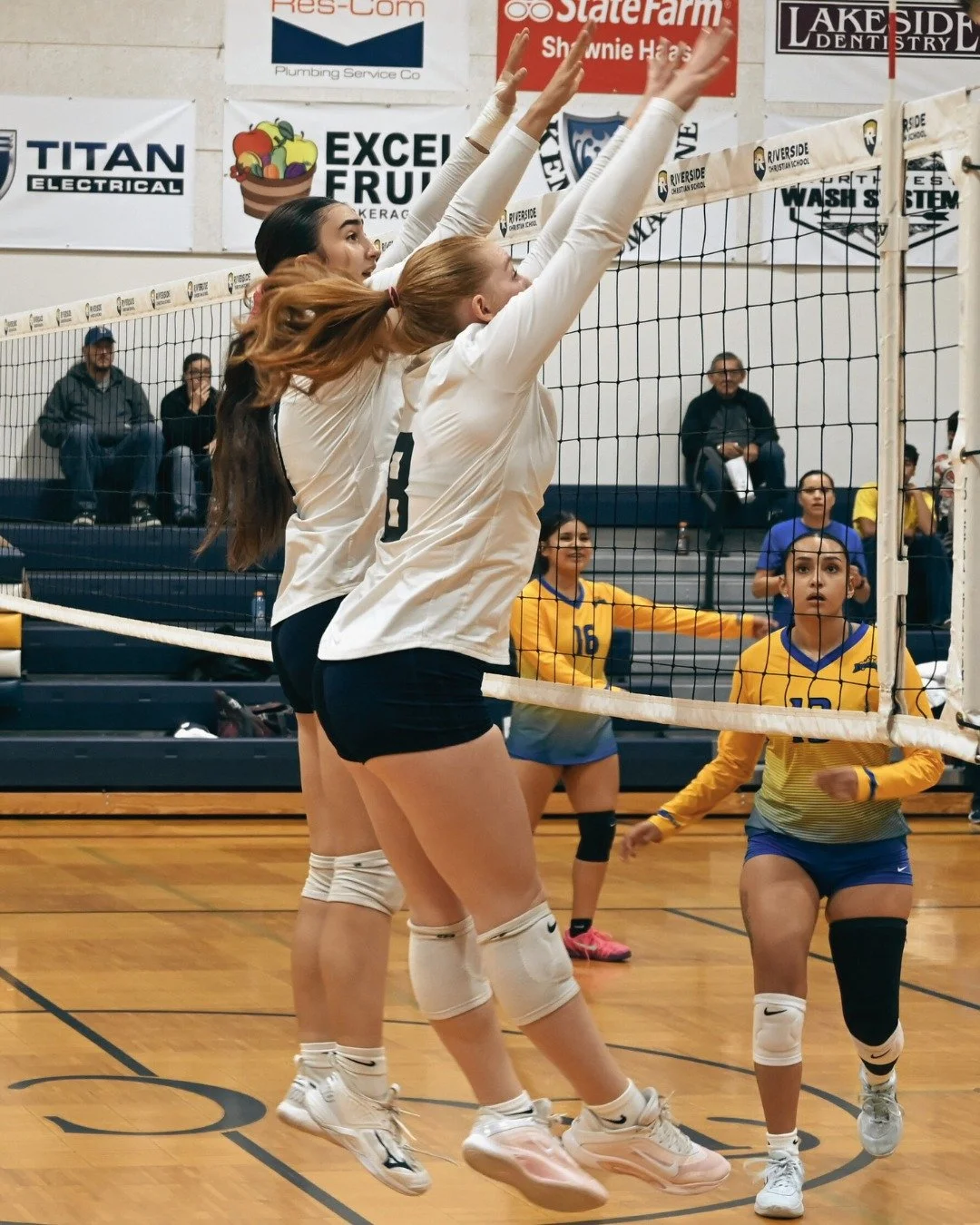 Our volleyball girls continue their post-season play AT HOME tomorrow!

Let's wear our blue &amp; gold and show up for our girls tomorrow, at 6pm, on Van Beek court! 

A win for RCS will lead the girls to a play-off game on Saturday. 

We appreciate 