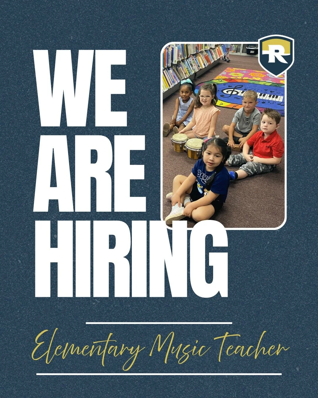 Are you interested in sharing your love of music in a Christ-centered environment? If so, this might be the position for you! 

We are hiring an elementary music teacher (Kindergarten - 5th grades) to start in January! 

This position has the flexibi
