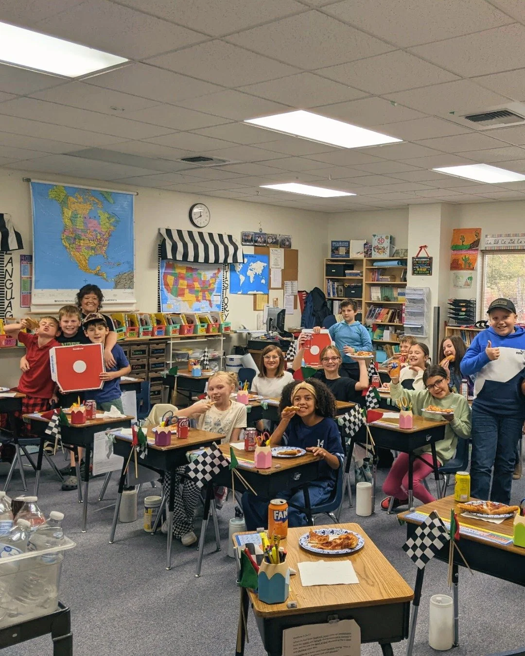 We want to give a big thank you to Dominoes Pizza &amp; the Jamieson family for their generous donation of pizzas for some of our Jog-a-Thon class reward parties! 

As you can tell from the response from Mrs. Taylor's fourth grade class and this grou
