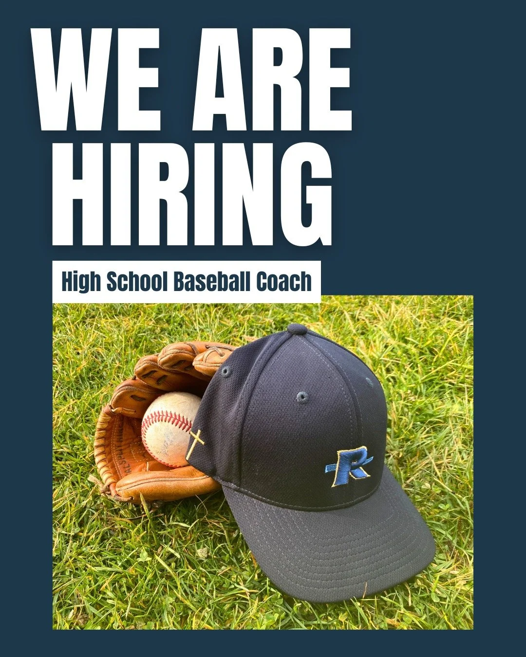 If you are interested in leading our high school baseball program, please consider applying by visiting our website:
https://www.riversidechristianschool.com/employment-opportunities

If you have questions before applying, please contact our Athletic