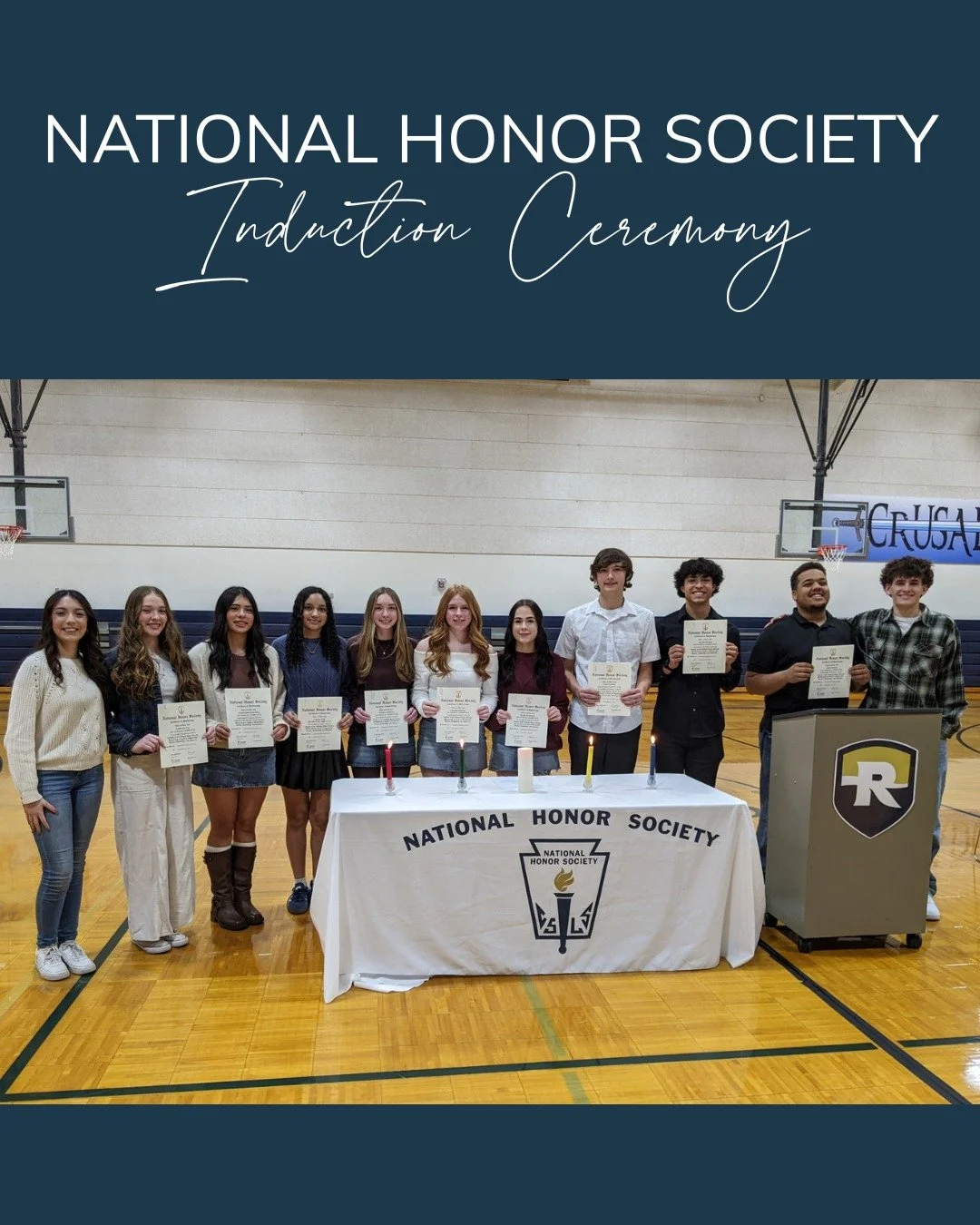 Last week we celebrated the 2025-2026 National Honor Society Induction Ceremony!

We heard speeches thoughtfully written by two of our current NHS members and two of this year's inductees. They were each given one of the four pillars of National Hono