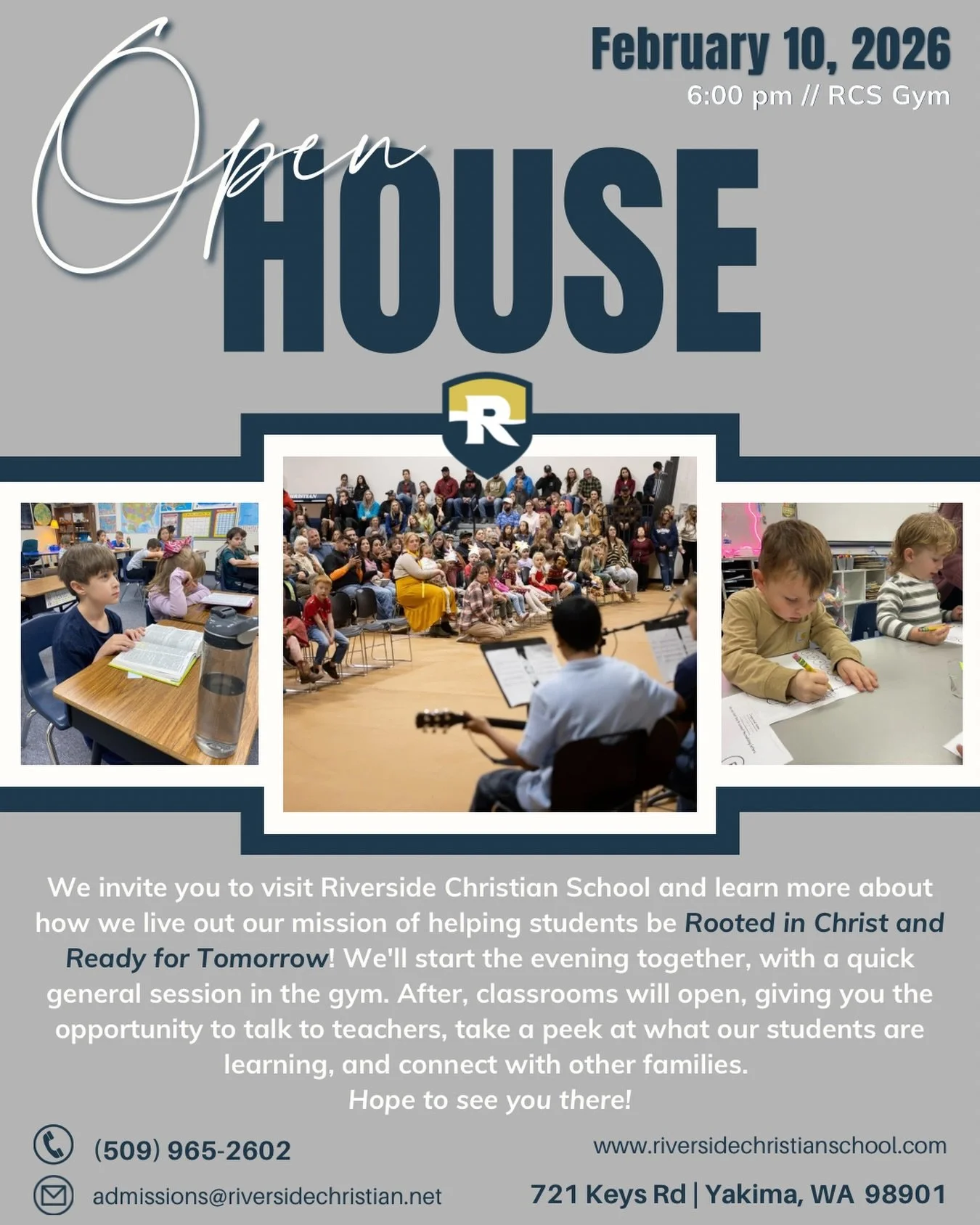 As we look forward to the new year, one of the events we are excited to host is Open House 2026! 

For our current families, this night offers the opportunity to visit your child&rsquo;s current classroom and see what they&rsquo;re learning, check ou