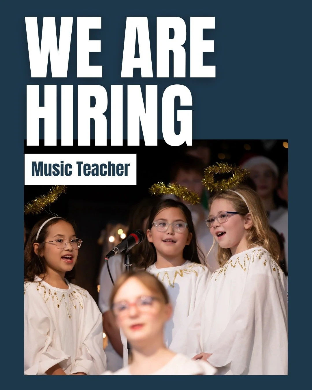 If you or someone you know would be interested in teaching elementary music at Riverside Christian School, we would love to hear from you! 

Please visit wwww.riversidechristianschool.com to read the job description or to apply!