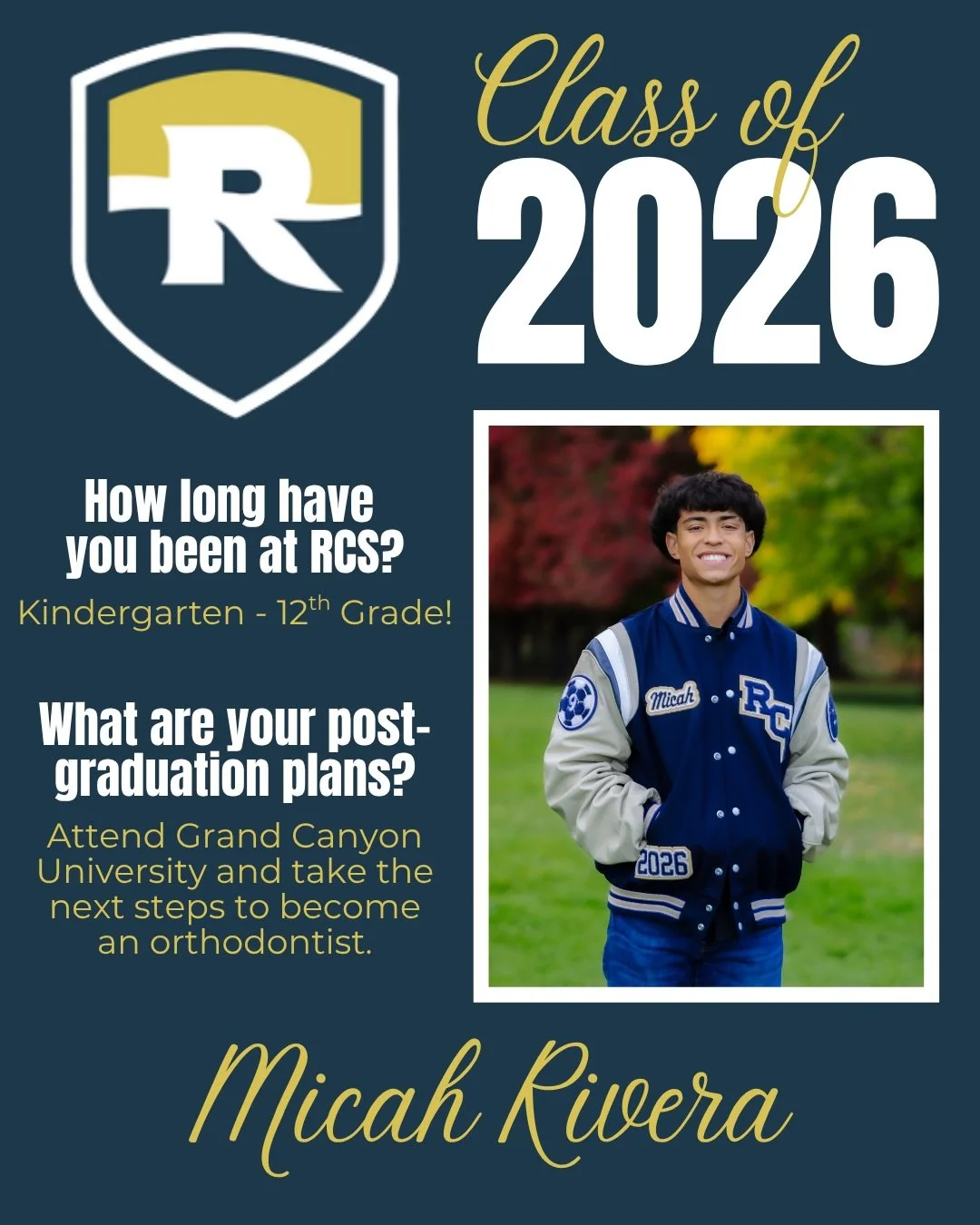 This week we are celebrating our seniors! Please join us in congratulating the Class of 2026:

🎓 Micah Rivera
🎓 Rachael Roberts
🎓 Hailey Udell
🎓 Alex Zapien
