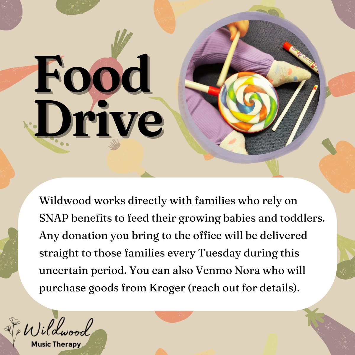We're entering the season of thankfulness and the season of giving! We are so thankful for you and for our communities and families.

Wildwood works directly with families who rely on SNAP benefits to feed their growing babies and toddlers. Any donat