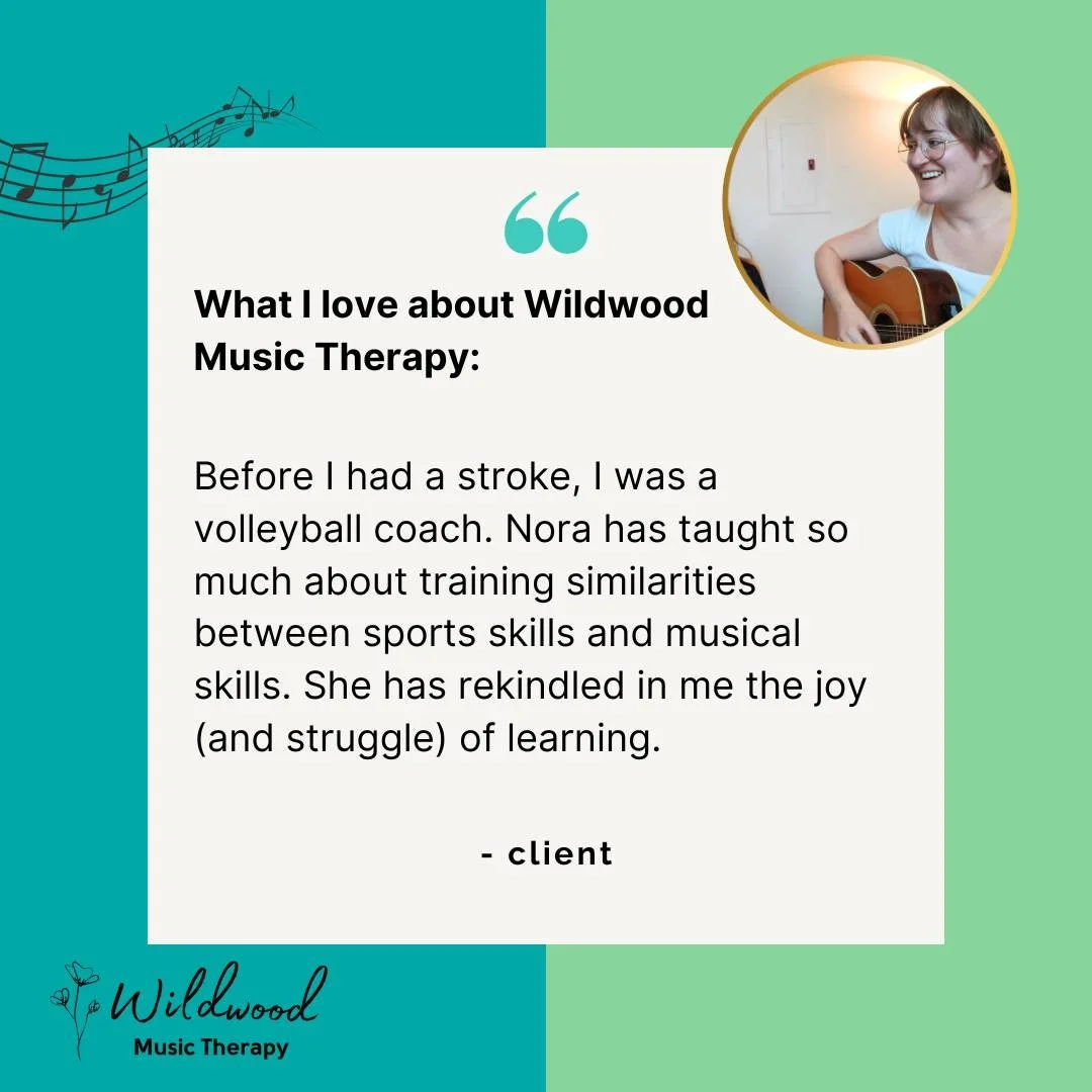 In addition to music therapy, Wildwood offers adaptive lessons, catered to each individuals strengths, needs, and interests. We are so proud to have shared in the joy of learning with this student and to have been able to incorporate their unique his