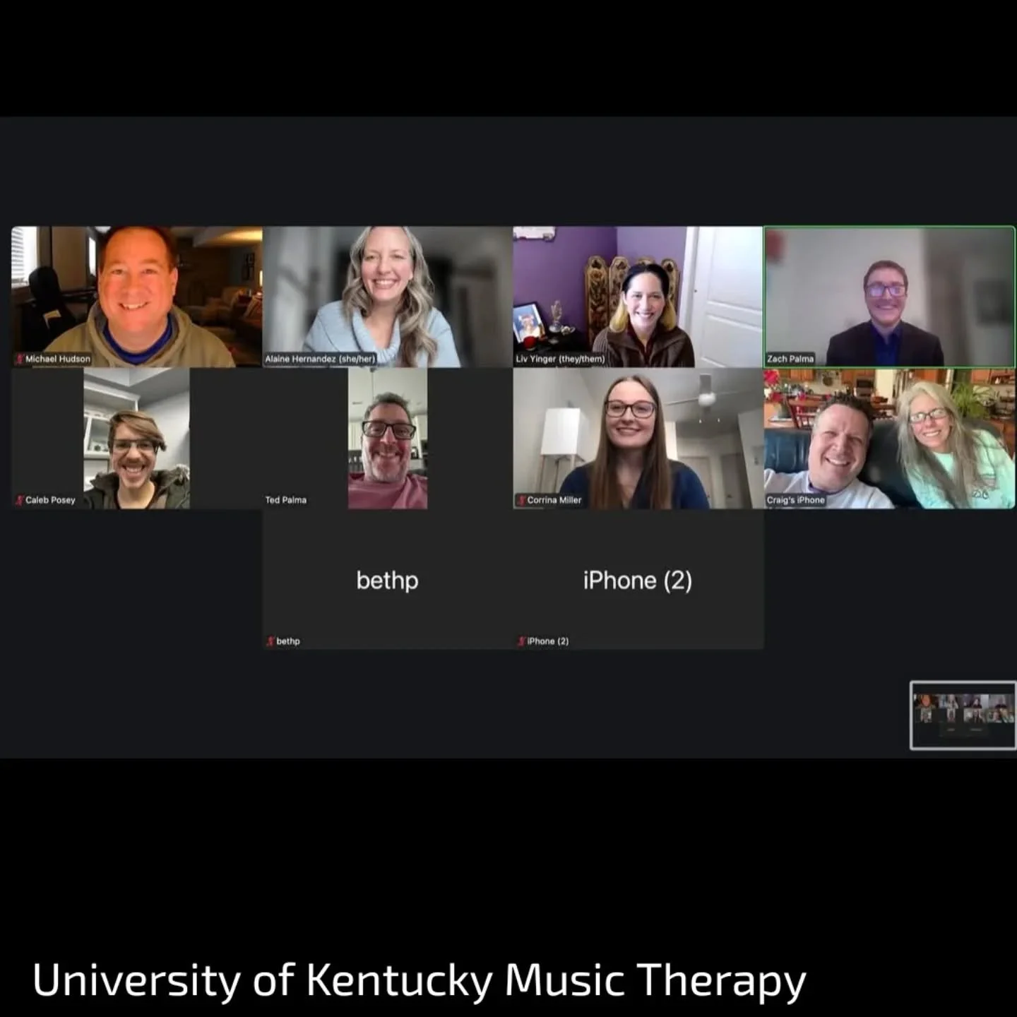 Help us congratulate Zach Palma, MM, MT-BC on successfully defending his Master's Thesis yesterday: "Music-based storytelling for older adult well-being: An adapted multiple case study."

So proud of you Zach! Congratulations! 🎉