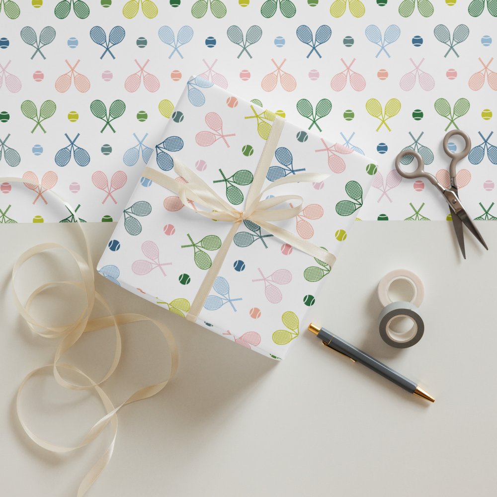 Tennis Wrapping Paper Sheets (Set of 3) — Lemon Life Design