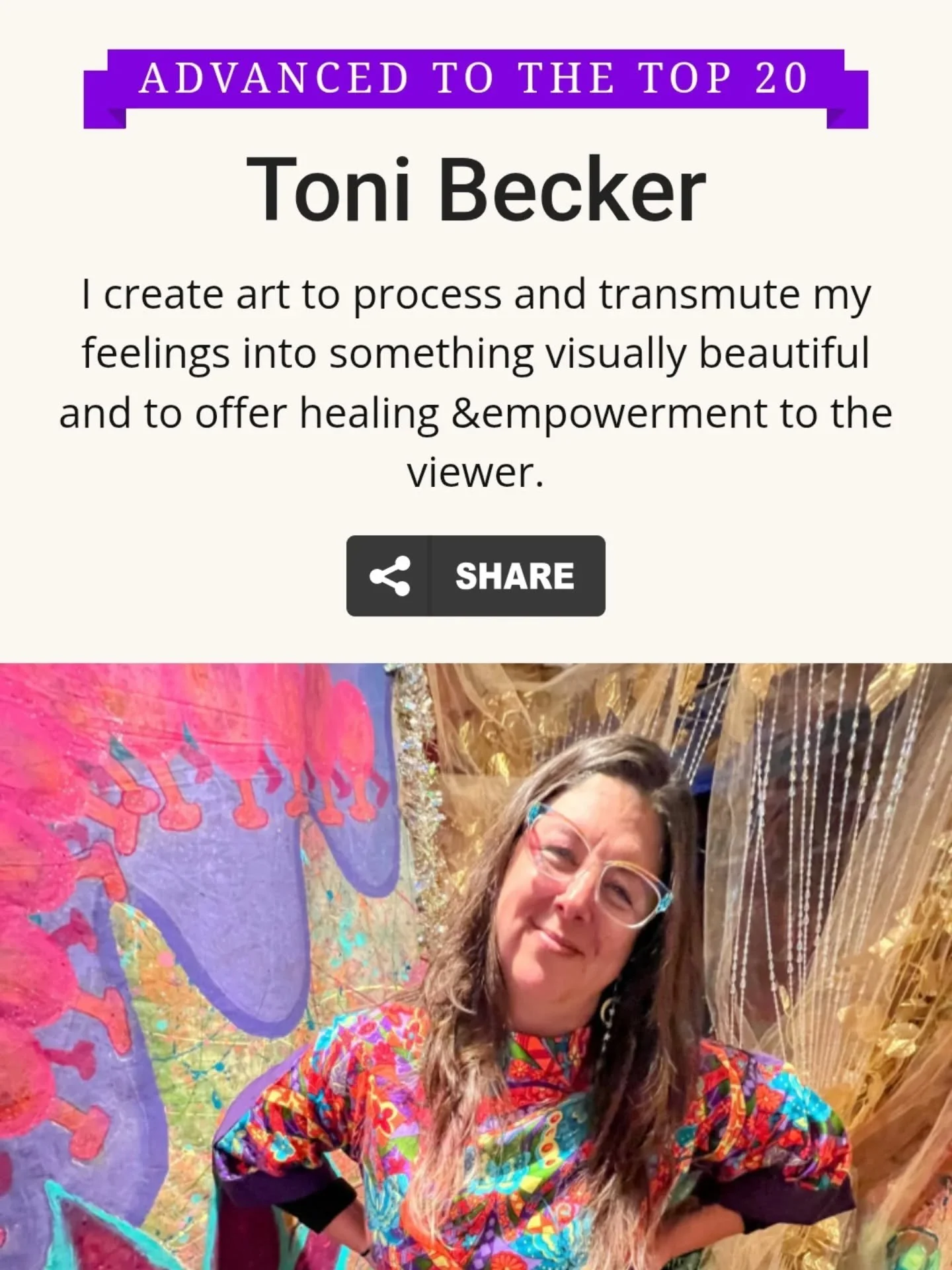 Y'all, LOOK!!!! I finished 4th and was in the top 20 in my group so I will advance to the next round!!!! Because of YOU, your support, and VOTES I finished 4th in my group!! WOW!! THANK YOU! ❤️&zwj;🔥🌟🙏🏼🌟❤️&zwj;🔥🎉🎉🎉

The next round of voting 